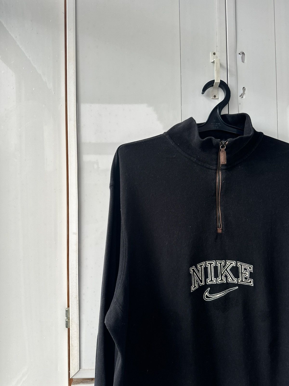 Nike Vintage Nike 1/3 Zip Sweatshirt Big Logo Size US L / EU 52-54 / 3 - 2 Thumbnail