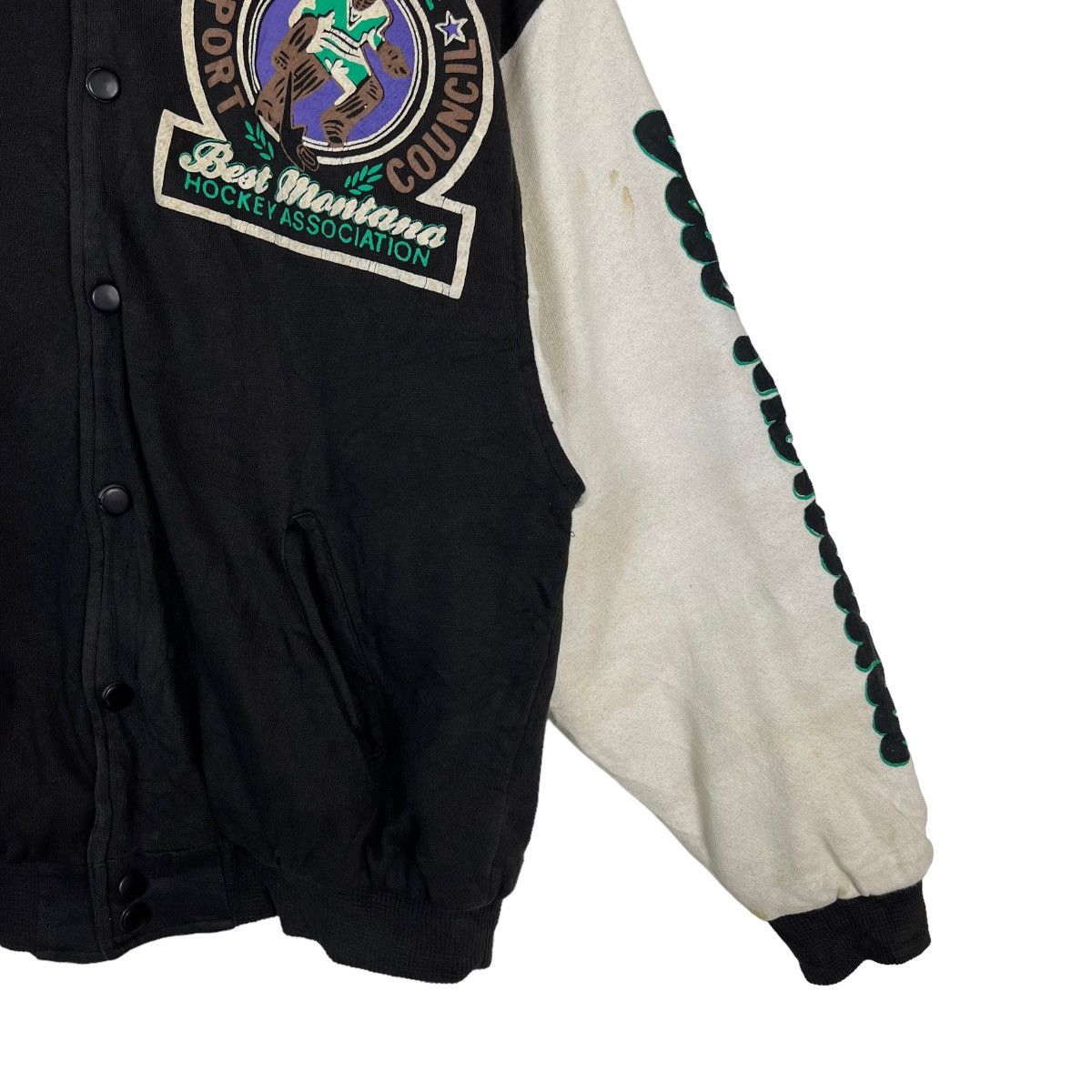 Japanese Brand 🔥 VINTAGE HOCKEY BOMBER VARSITY BOMBER JACKET Size US M / EU 48-50 / 2 - 5 Thumbnail