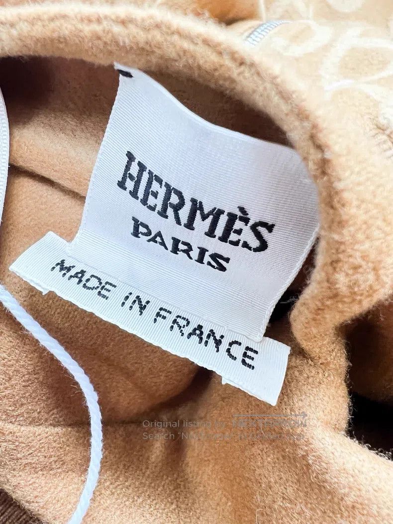 Hermes Hermes Brown Pig Nose Full-print Two-sided Wear Cashmere L Size S / US 4 / IT 40 - 7 Thumbnail