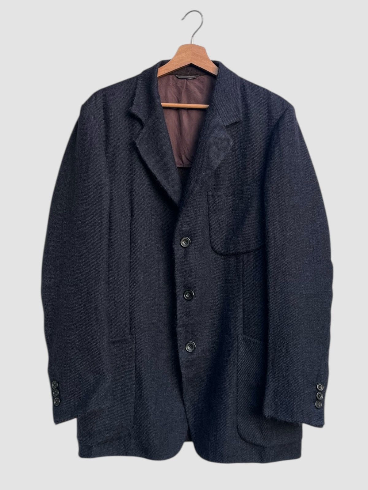 Ermenegildo Zegna Ermenegildo Zegna Soft Navy Tailored Jacket Size US L / EU 52-54 / 3 - 1 Thumbnail