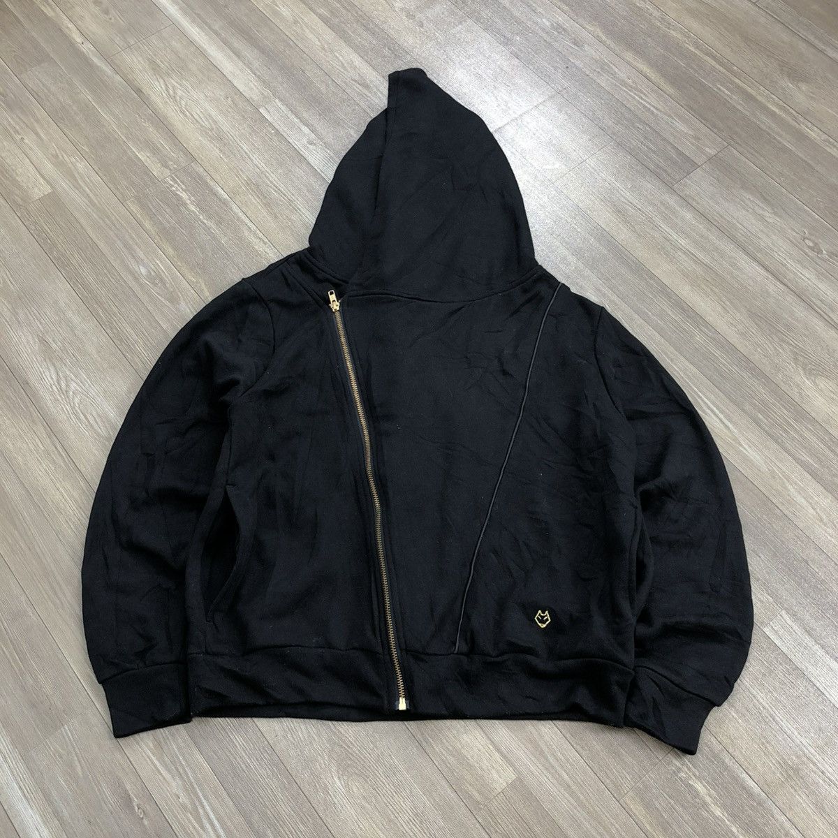 If Six Was Nine × Japanese Brand × Le Grande Bleu (L.G.B.) 2000s Autumn x Earth Asymmetrical Goa Lgb Style Zip Hoodie Size US M / EU 48-50 / 2 - 1 Thumbnail