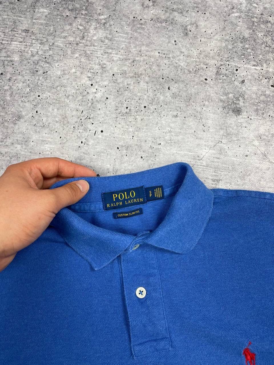 Polo Ralph Lauren × Vintage Vintage Polo Ralph Lauren Blue Polo Longsleeve Sweatshirt Size US S / EU 44-46 / 1 - 9 Thumbnail