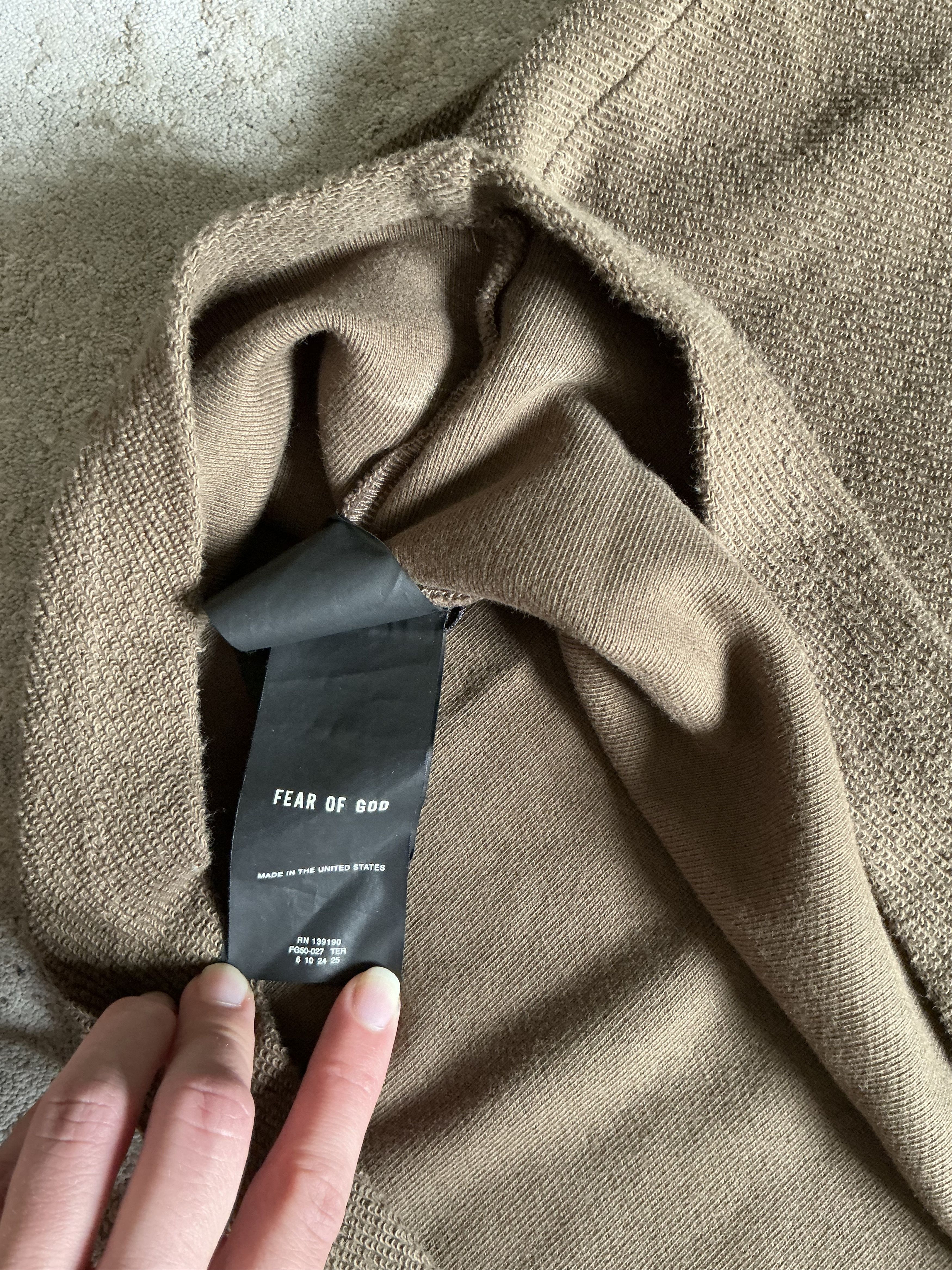 Fear of God Fear of God knitted short sleeve T-shirt mocha brown Size US L / EU 52-54 / 3 - 6 Thumbnail