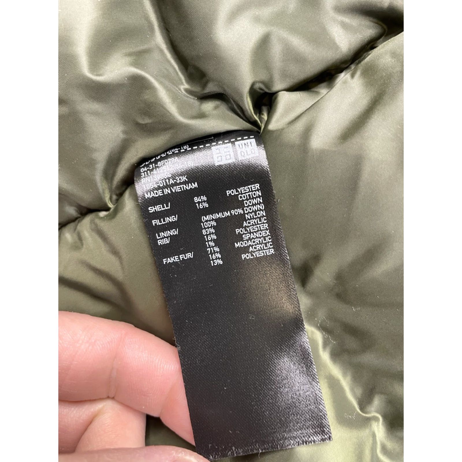 Uniqlo Uniqlo Jacket Womens XS Green Down Puffer Parka Hooded Zip Pockets Buttons Lightweight Regular Long Sleeve Windproof Water Resistant Size XS / US 0-2 / IT 36-38 - 4 Thumbnail