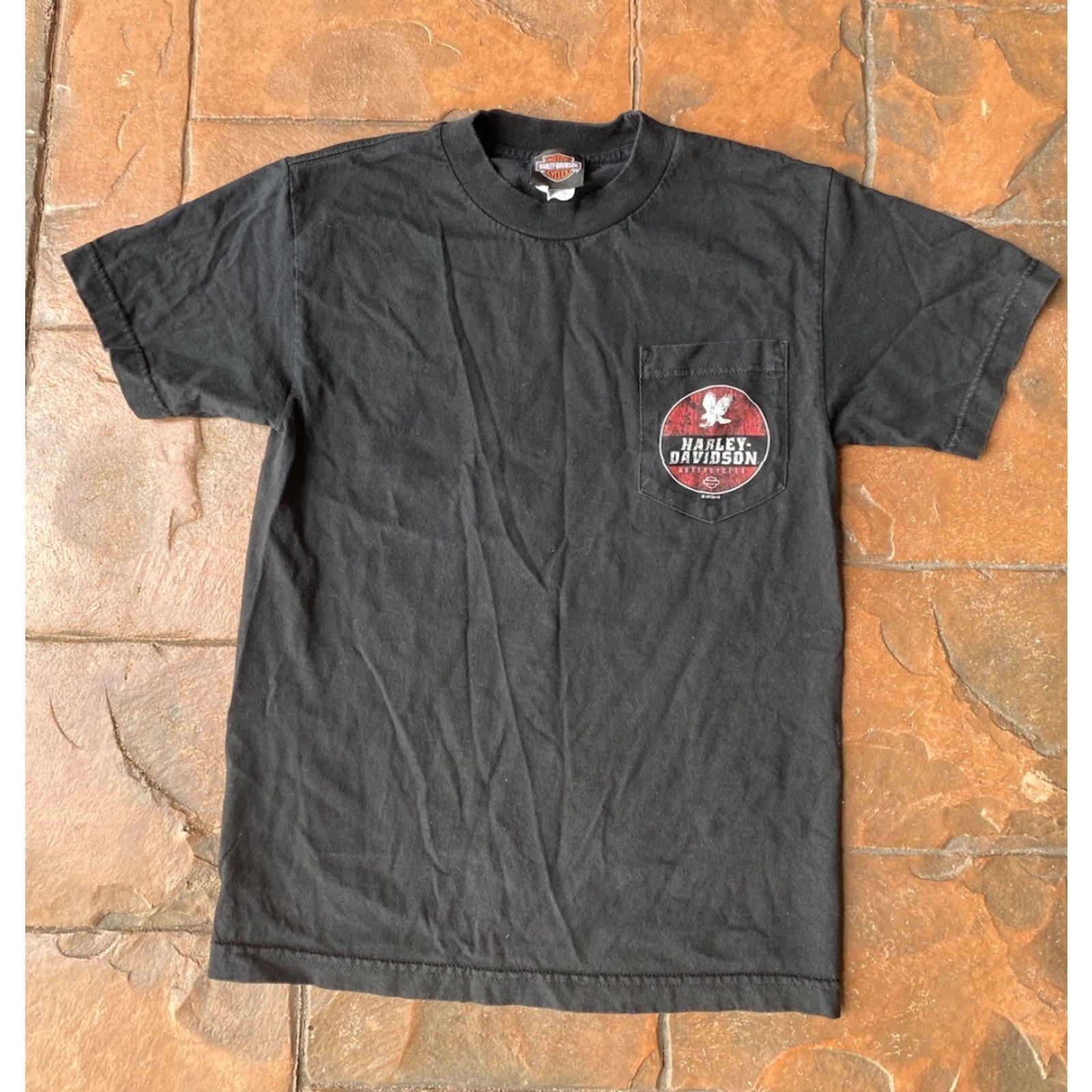 Harley Davidson VINTAGE Harley-Davidson Texas Skulls T-Shirt Small Mens Crew Neck Short Sleeve Black Cotton Graphic Print 90s Skulls Biker Grunge Size US S / EU 44-46 / 1 - 2 Thumbnail