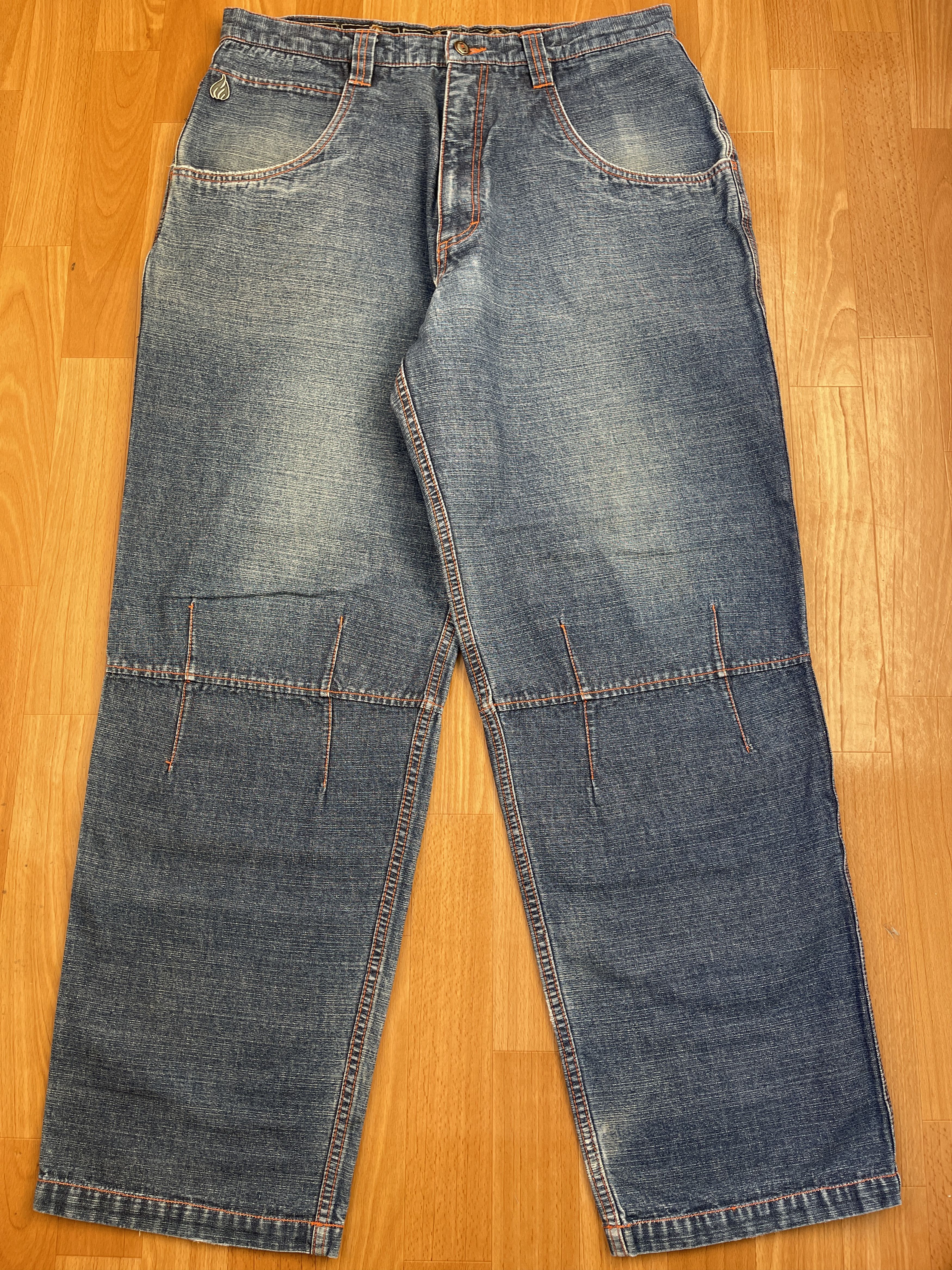 Wu-Tang Clan Johnny Blaze jeans, Wu Wear, vintage hip hop baggy, 90s 36 Size US 36 / EU 52 - 2 Thumbnail