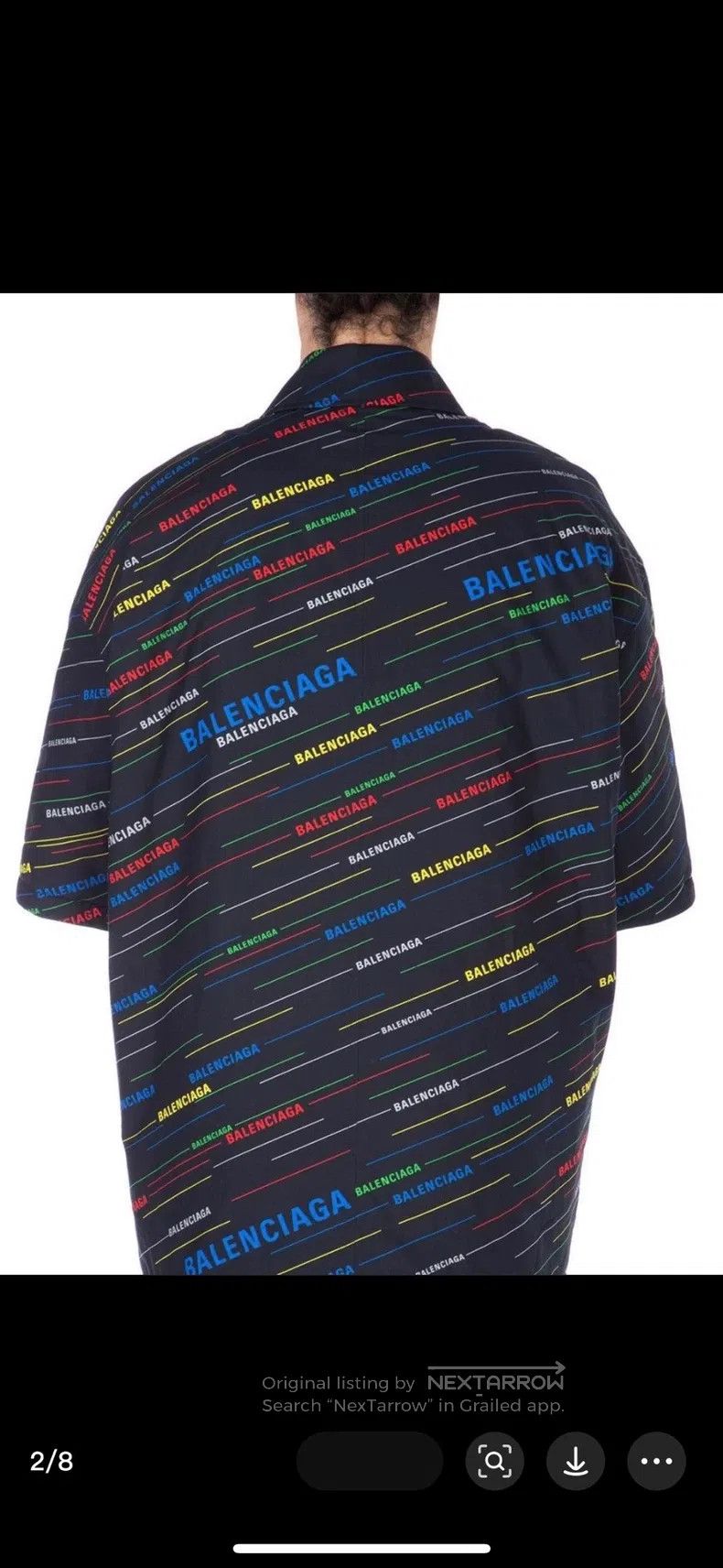 Balenciaga Balenciaga Bullet Screen Logo Short Sleeve Shirt Size US M / EU 48-50 / 2 - 3 Thumbnail