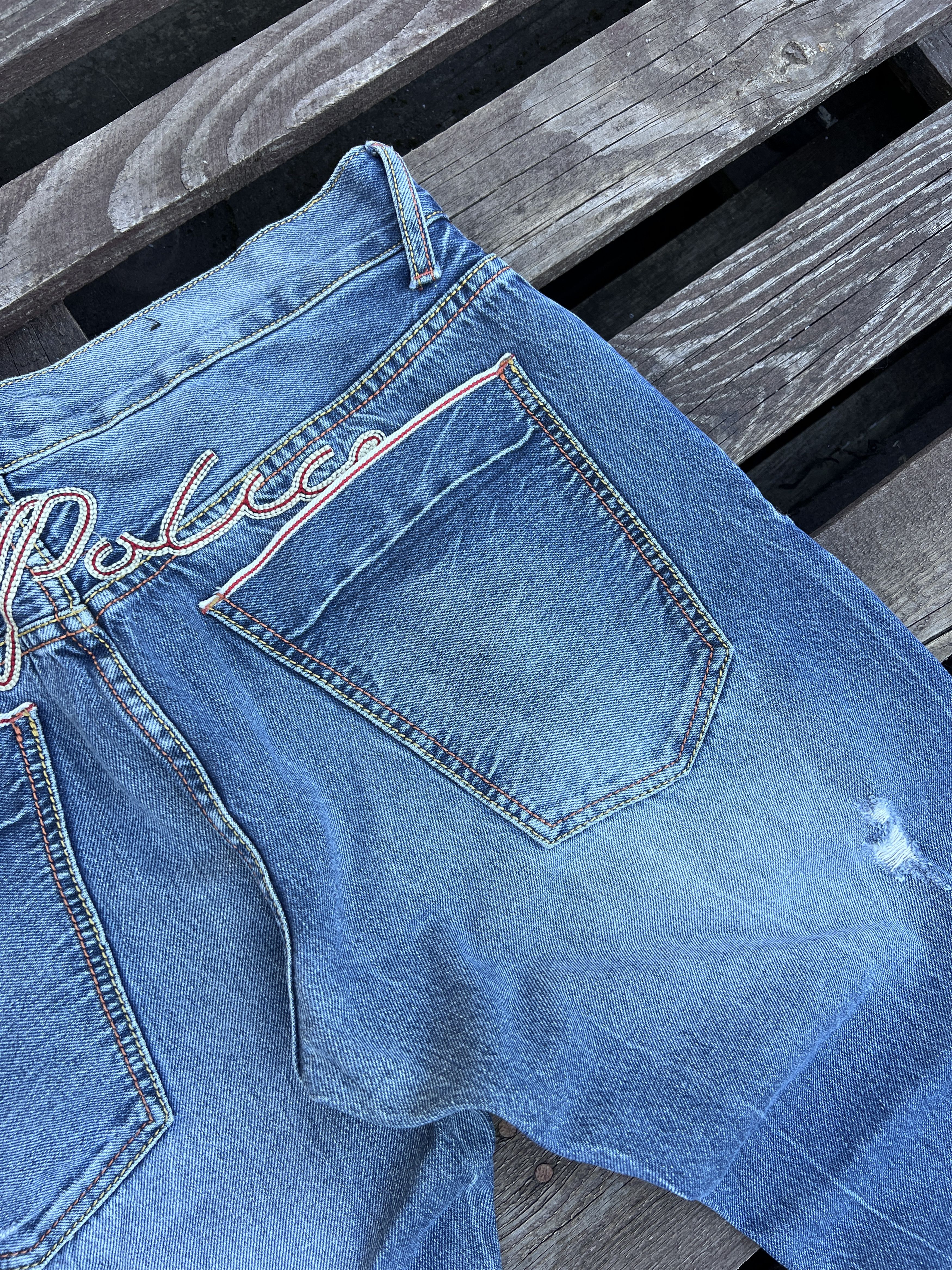 Vintage Vintage Y2K 883 Police Avant Garde Distressed Denim Jeans Size US 34 / EU 50 - 4 Thumbnail