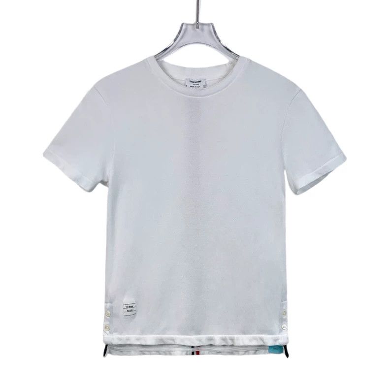 Thom Browne Thom Browne Size 38 White striped cotton short-sleeved T-s Size US XXS / EU 40 - 1 Thumbnail