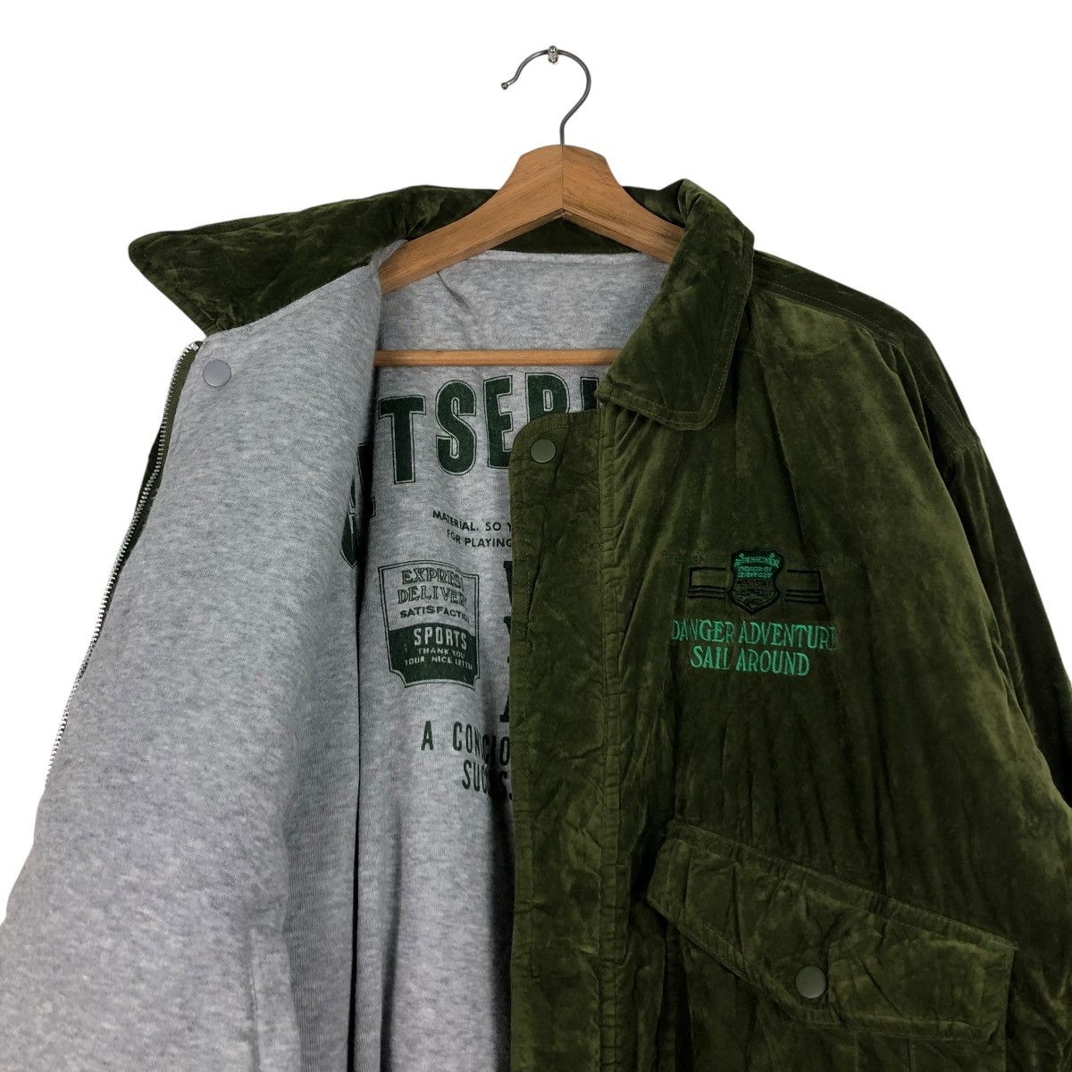 Japanese Brand VTG REVERSIBLE BOMBER JACKET VELVET DANGER SAIL ISSEYMIYAKE Size US M / EU 48-50 / 2 - 14 Thumbnail