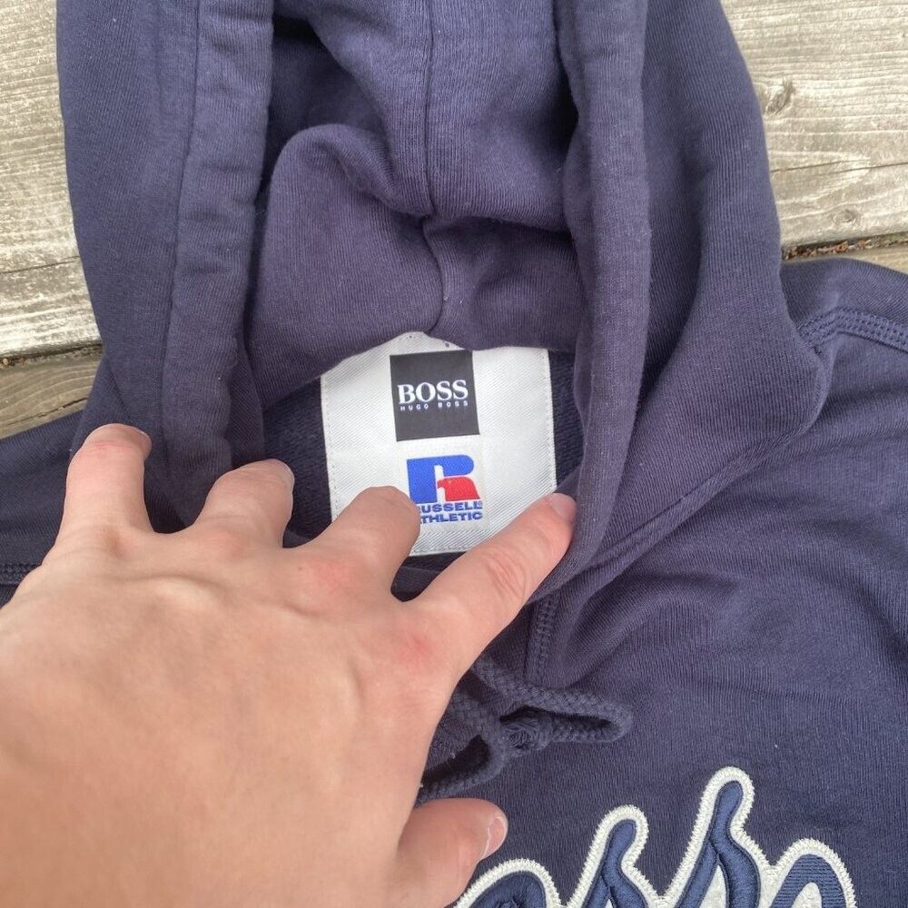 Hugo Boss × Russell Athletic RARE HUGO BOSS X Russell Athletic Hoodie Sweater Embroidere Size US L / EU 52-54 / 3 - 6 Thumbnail