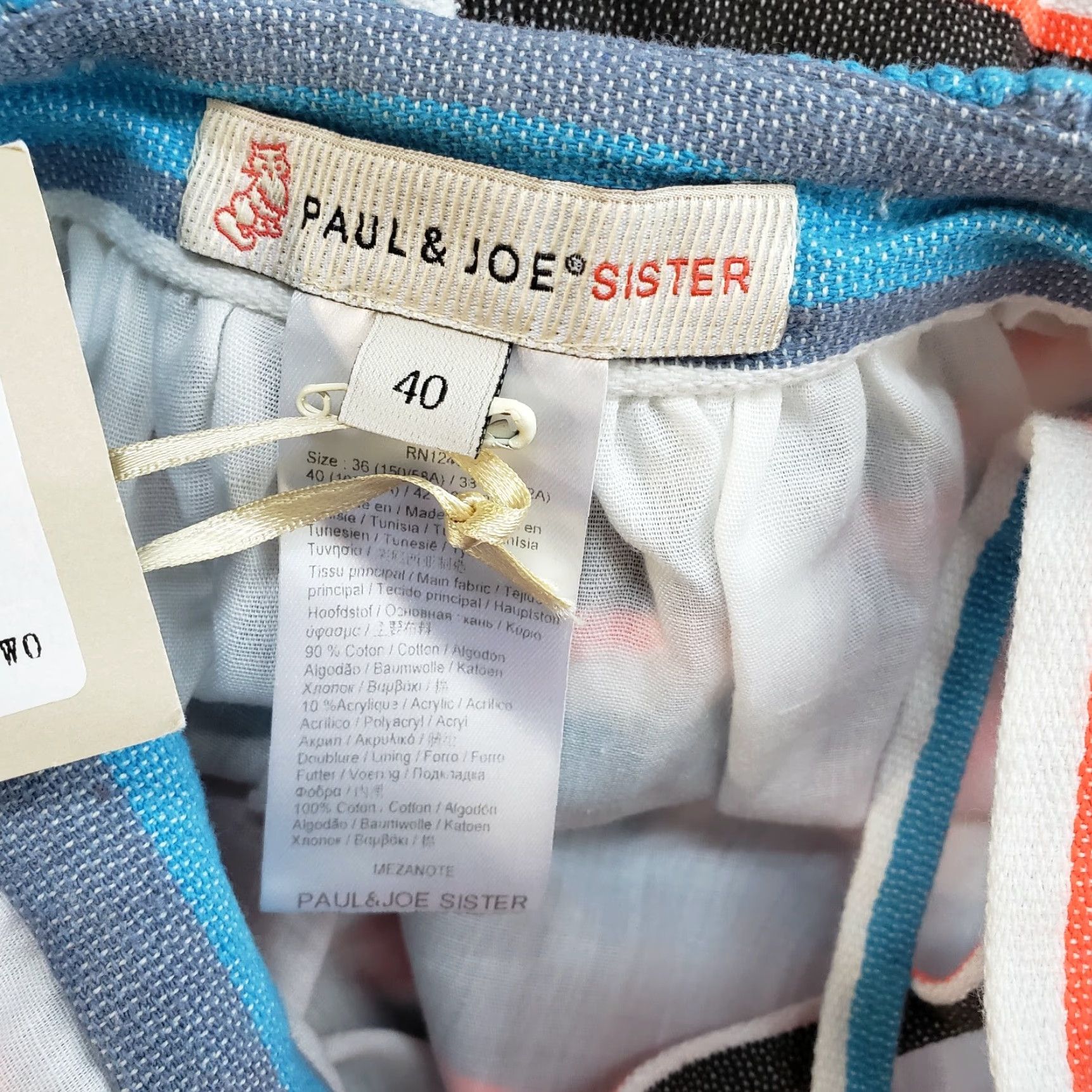 Paul & Joe Paul & Joe Sister Dress Womens Sz 40 Blue Orange Striped Open Back Sleeveless Zip Casual Fit & Flare Mens Womens Girls Size S / US 4 / IT 40 - 7 Thumbnail