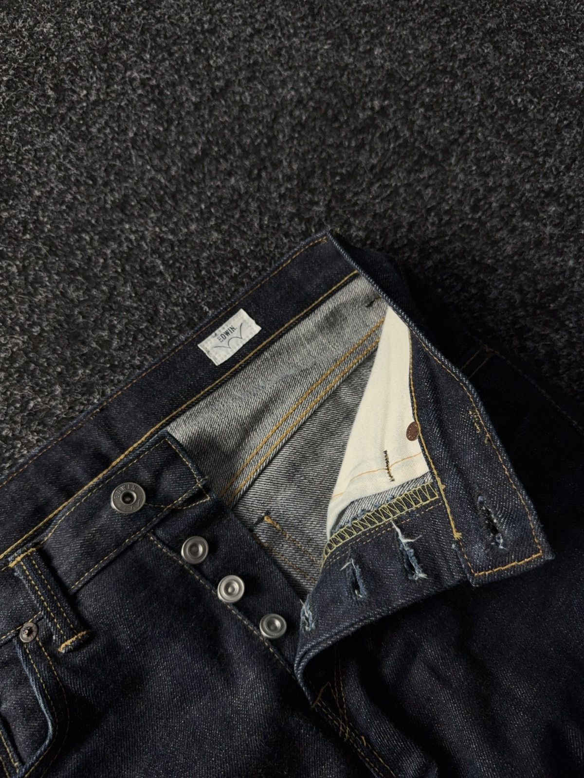 Edwin 00 Vintage Edwin Japan Selvedge Raw Denim Jeans Size US 30 / EU 46 - 7 Thumbnail
