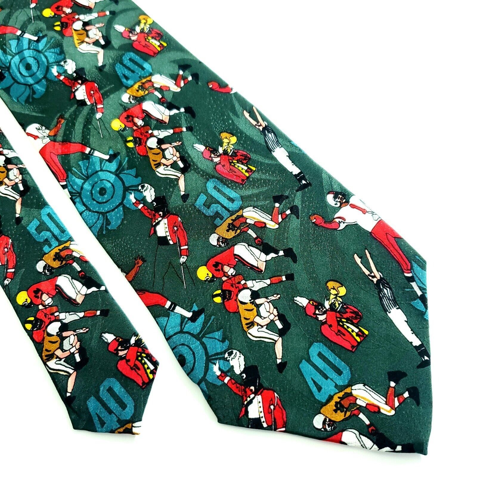Vintage Win Lose Or Tie Limited Edition Green Football Jacquard Prin Size ONE SIZE - 1 Thumbnail