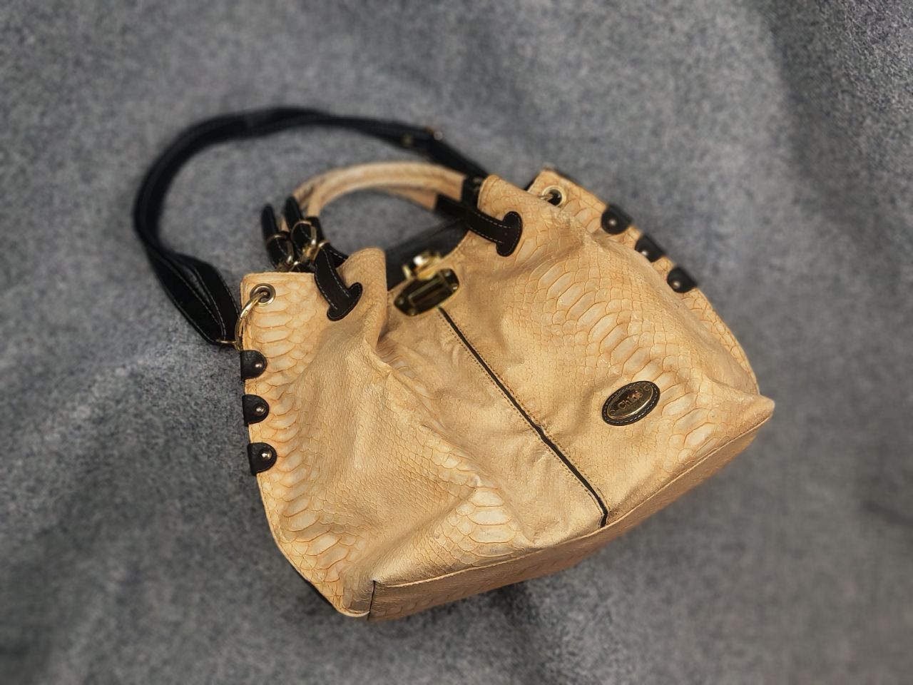 Chloe Vintage 90's Chloe Style bag snakeskin texture handles Y2K Size ONE SIZE - 21 Thumbnail