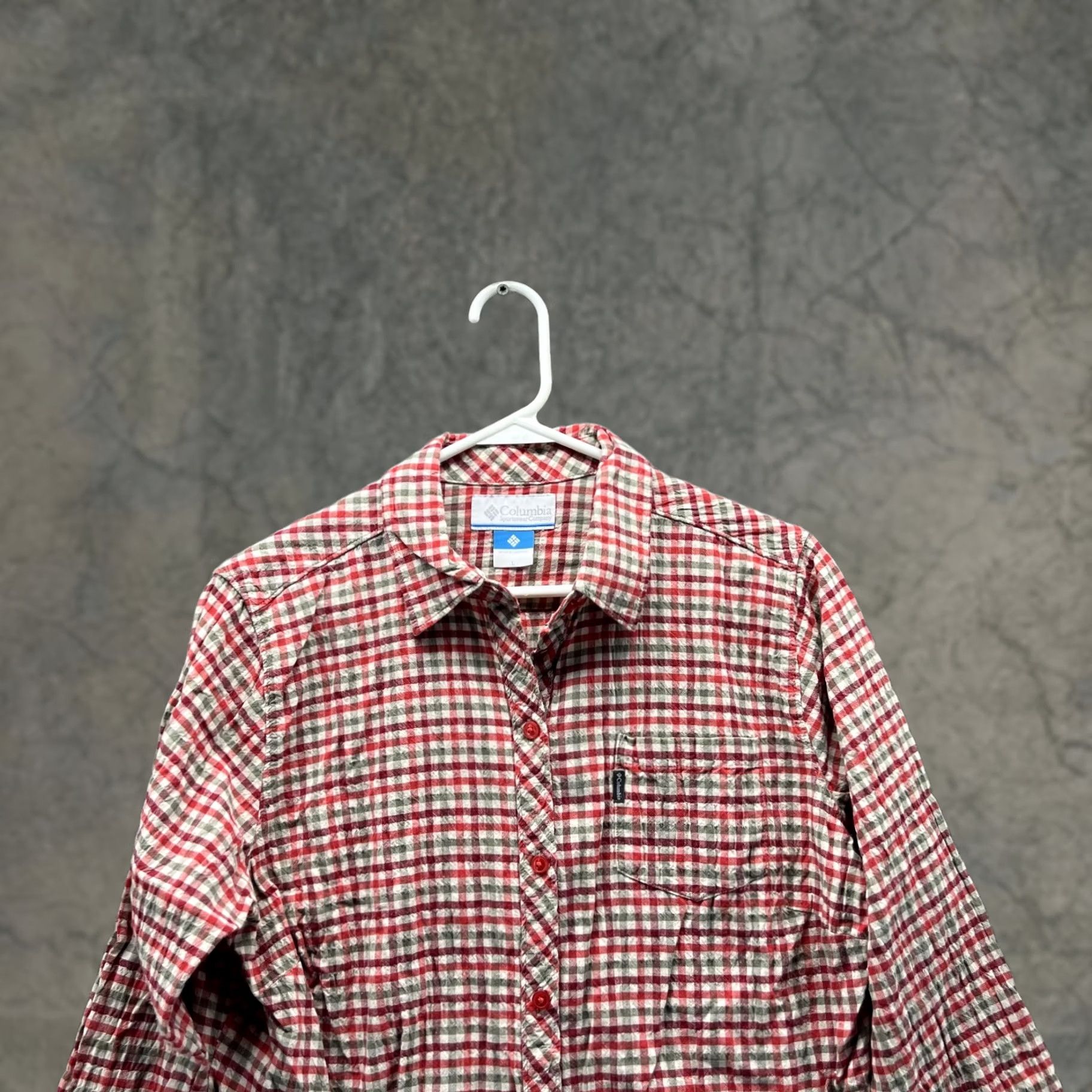 Vintage Columbia Shirt Women Large Red Casual Button Down Preppy Cotton Check Plaid Size L / US 10 / IT 46 - 1 Thumbnail