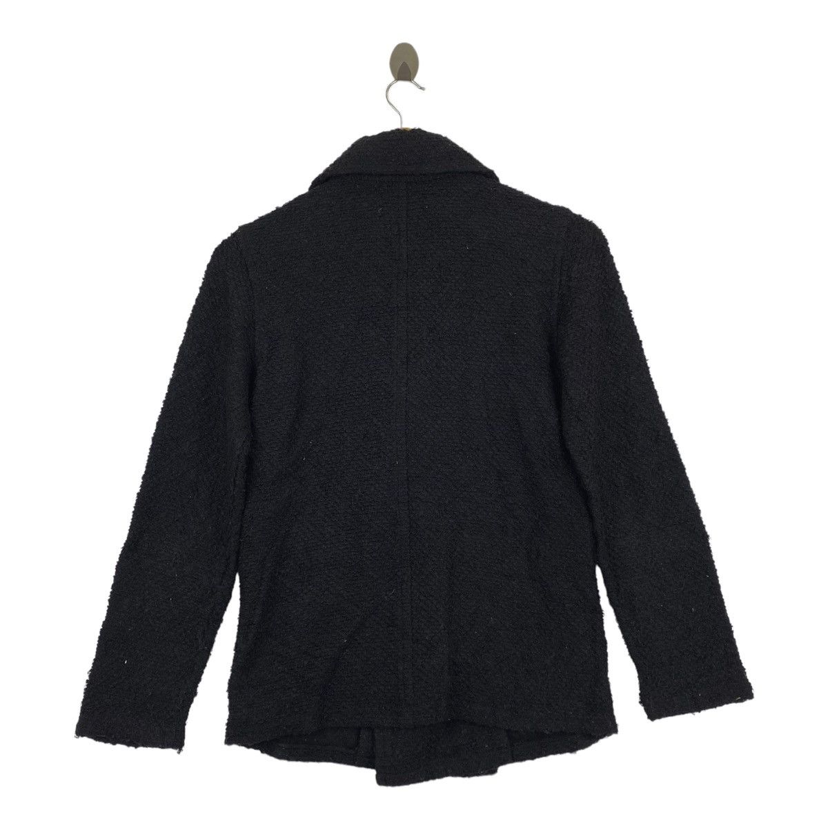 Katharine Hamnett London × Vintage Vintage KATHARINE HAMNETT Wool Black Coat Size XS / US 0-2 / IT 36-38 - 3 Thumbnail