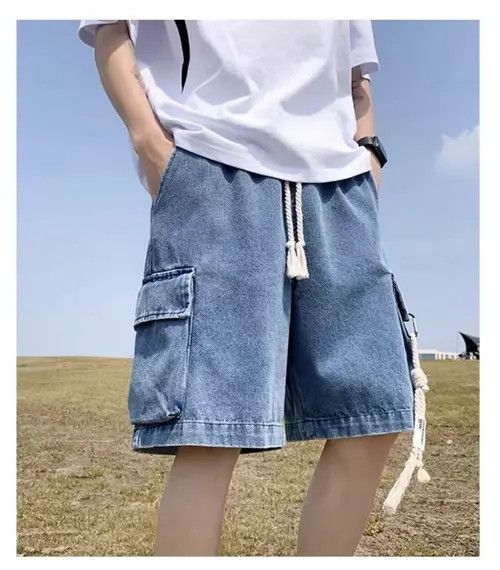 Japanese Brand Kiuchi x Chie Street Vintage Loose Fit Denim Shorts Size US 32 / EU 48 - 6 Thumbnail