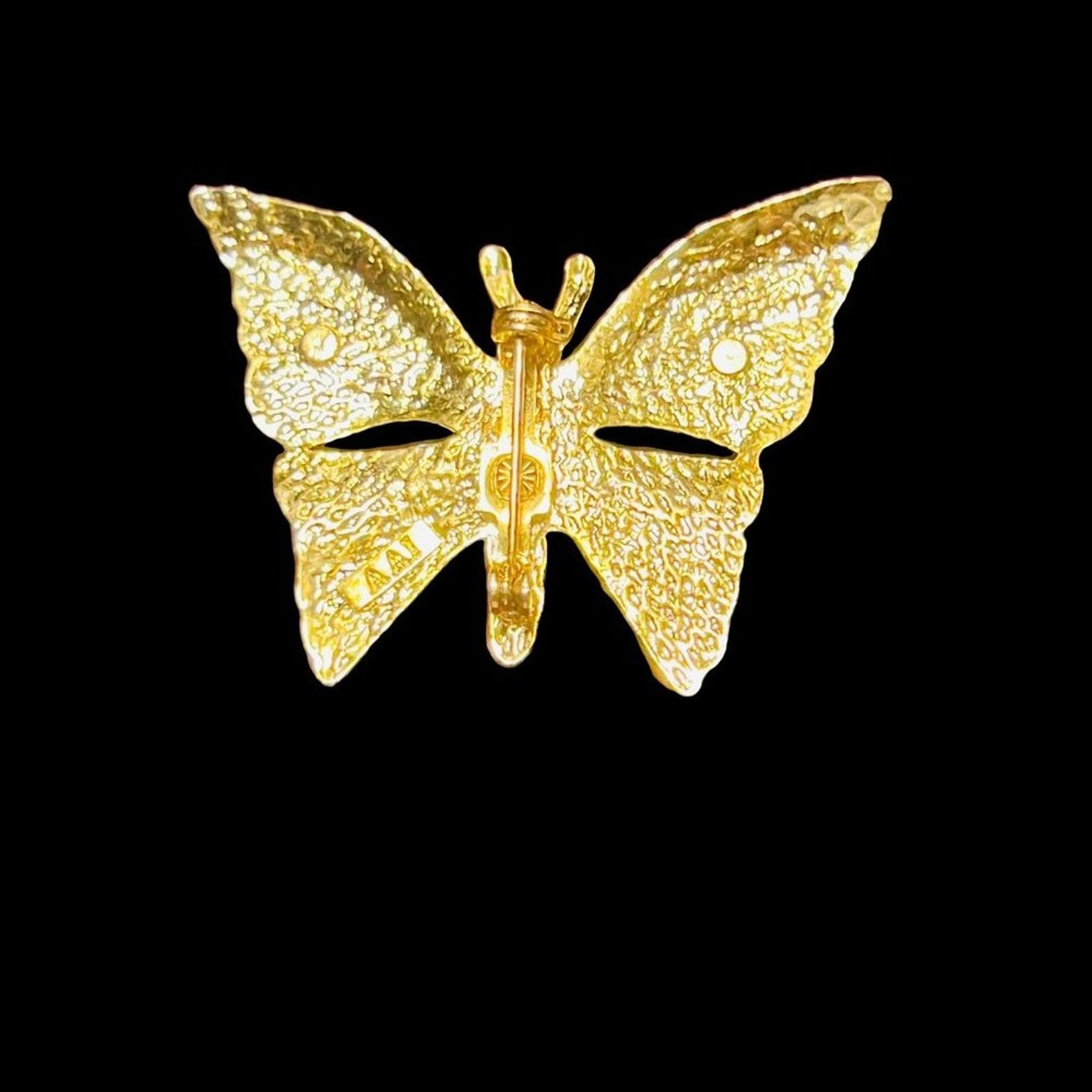 & Other Stories Vintage AAI Gold tone Clear Rhinestone Butterfly Brooch Pin Size ONE SIZE - 2 Thumbnail