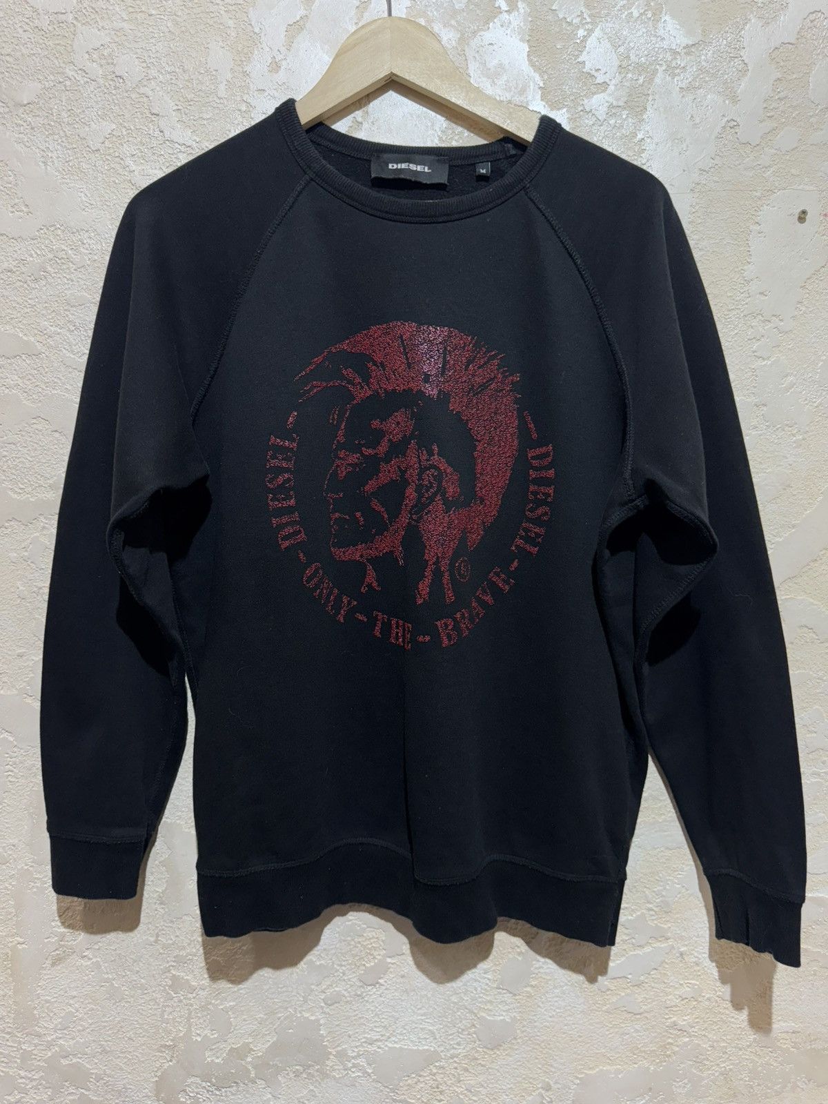 Diesel Vintage Diesel Pull Over SweatShirt Only The Brave Men's Size US M / EU 48-50 / 2 - 1 Thumbnail