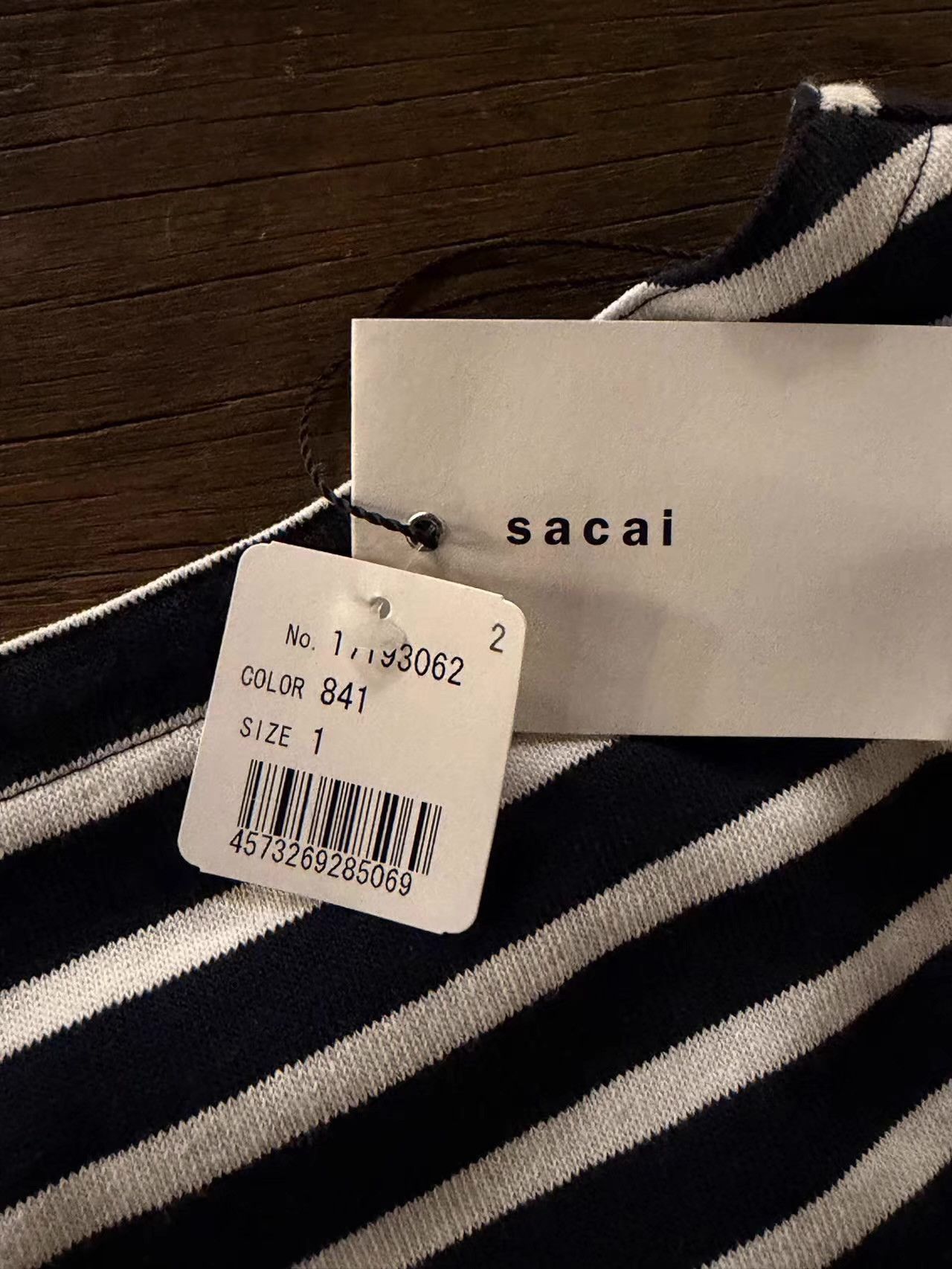 Sacai Sacai 17SS Women's Main Line Navy Striped A-Line Top Ｑ25 Size XS / US 0-2 / IT 36-38 - 4 Thumbnail