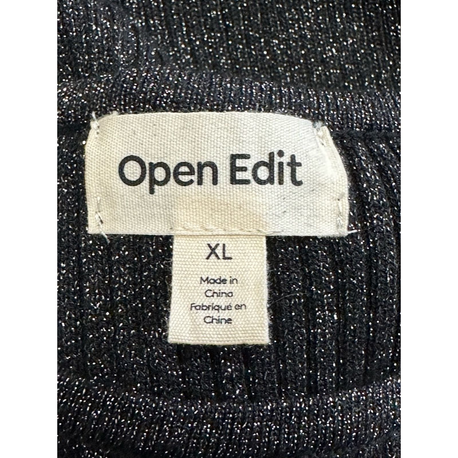Other UK Open Edit Knit Sweater Dress Metallic Black Women's XL NWOT Size XL / US 12-14 / IT 48-50 - 7 Thumbnail