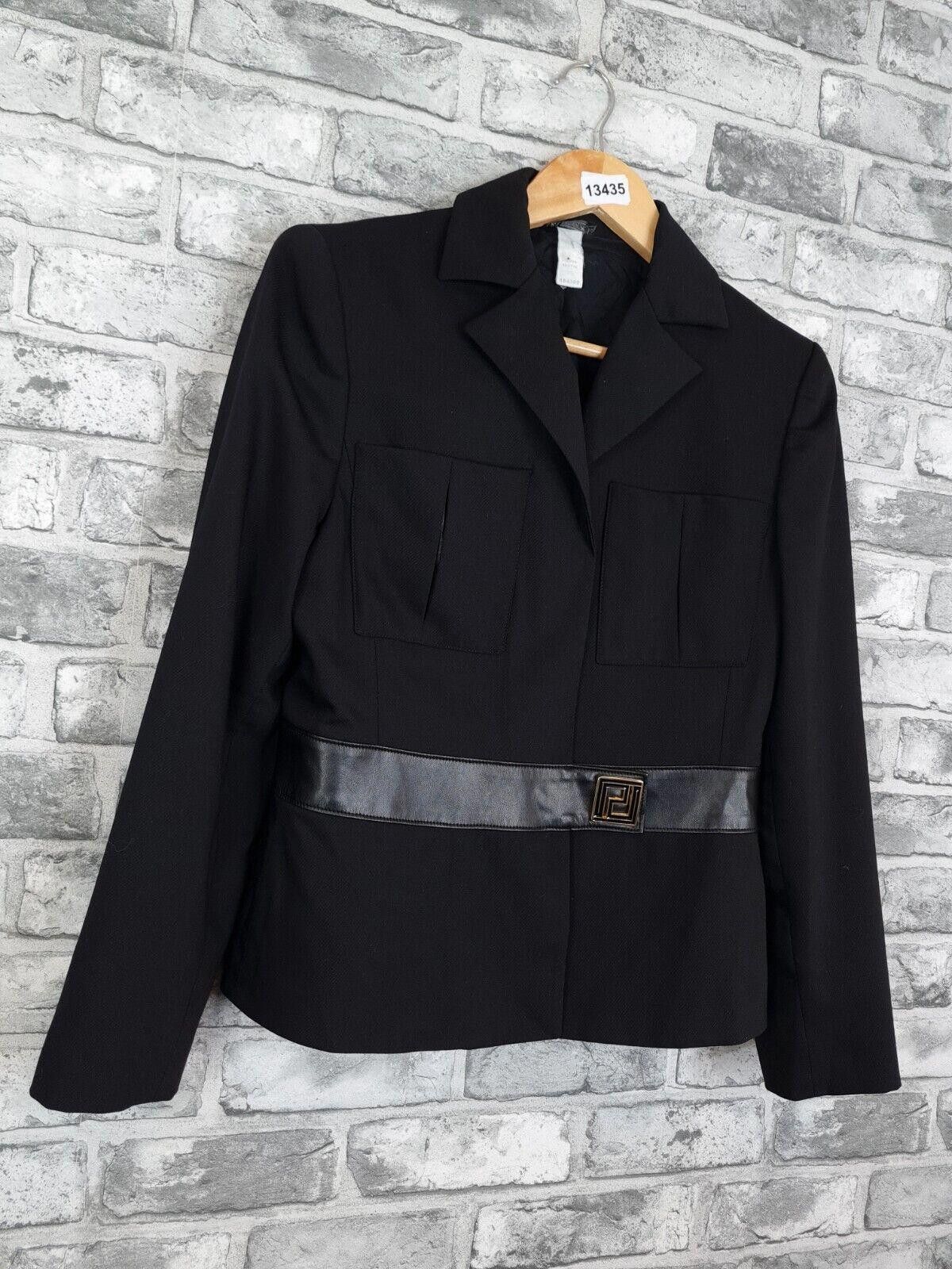 Versace Versace Jacket Size 8 10 Black Wool Mix Vintage Size S / US 4 / IT 40 - 1 Thumbnail