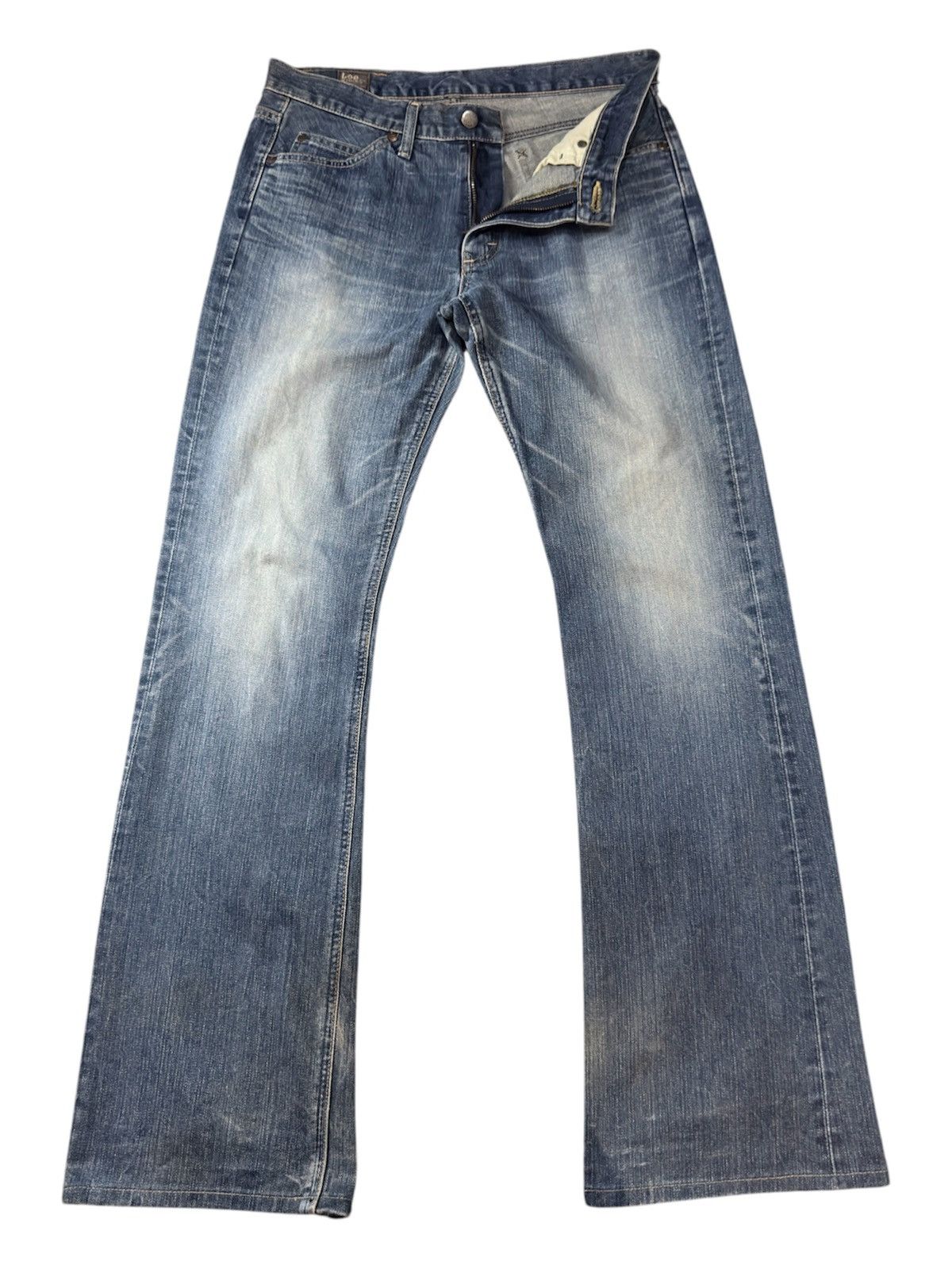 Lee × Number (N)ine Vintage 90s Flared Japanese Lee Fade Aging Washed Distressed Size US 31 - 1 Thumbnail