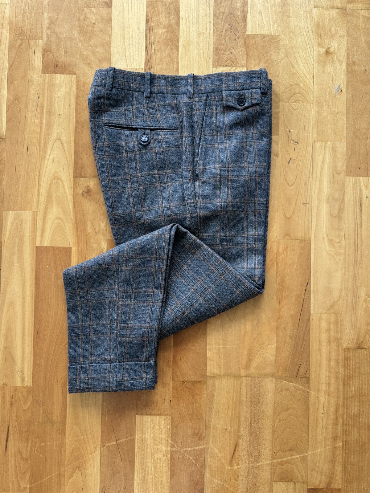 Billy Reid Billy Reid Size 30 Wool Plaid Cropped Trousers Size US 30 / EU 46 - 2 Thumbnail