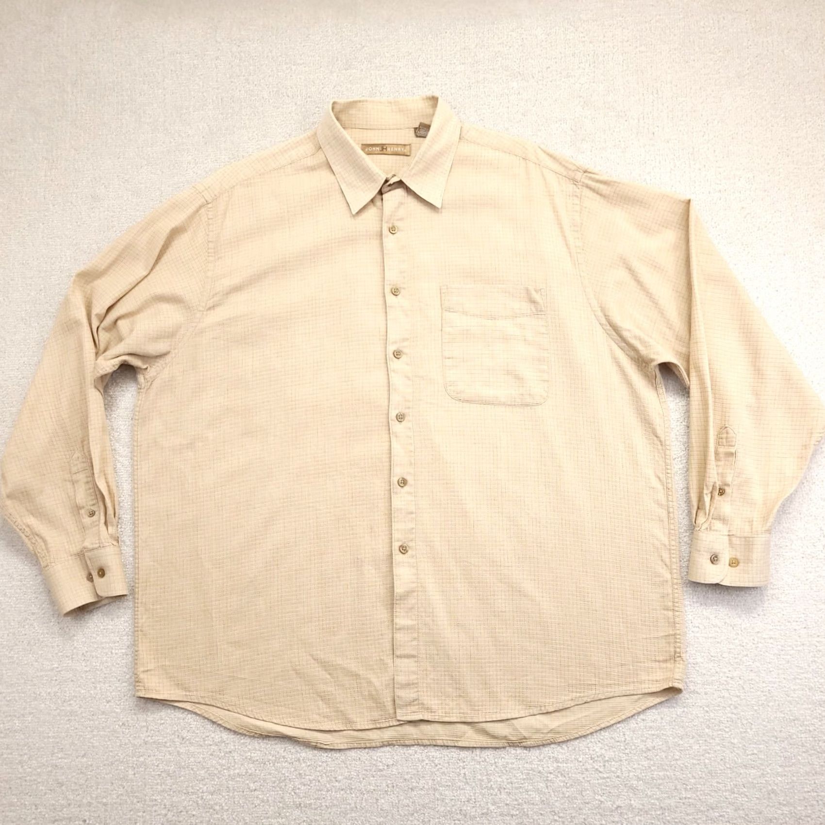 Vintage John Henry Button Up Shirt Mens XL Long Sleeve Plaid Size US XL / EU 56 / 4 - 2 Thumbnail