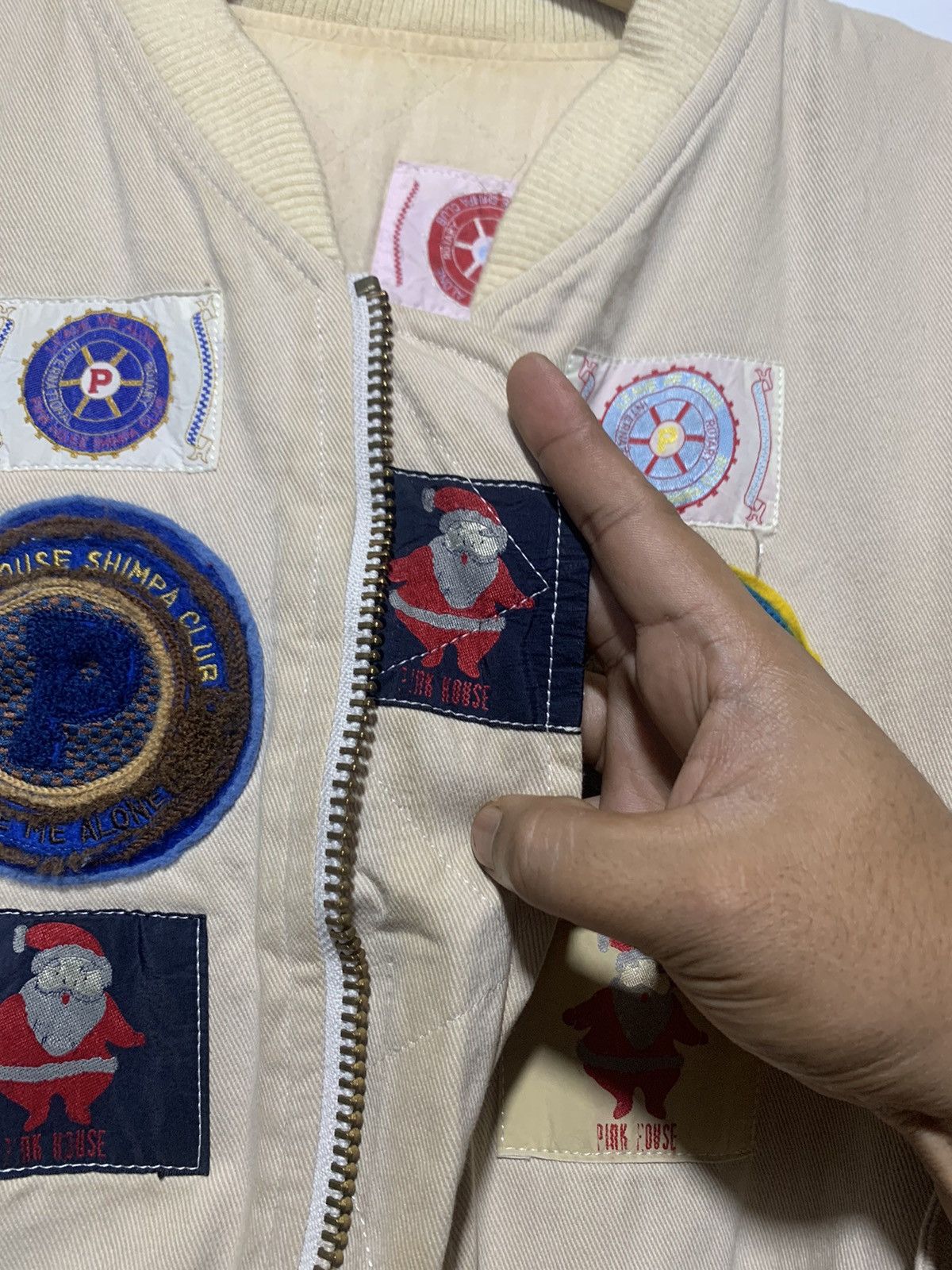 Pink House 1990s Pink House multiple patch MA-1 Bomber jacket Size US M / EU 48-50 / 2 - 10 Thumbnail