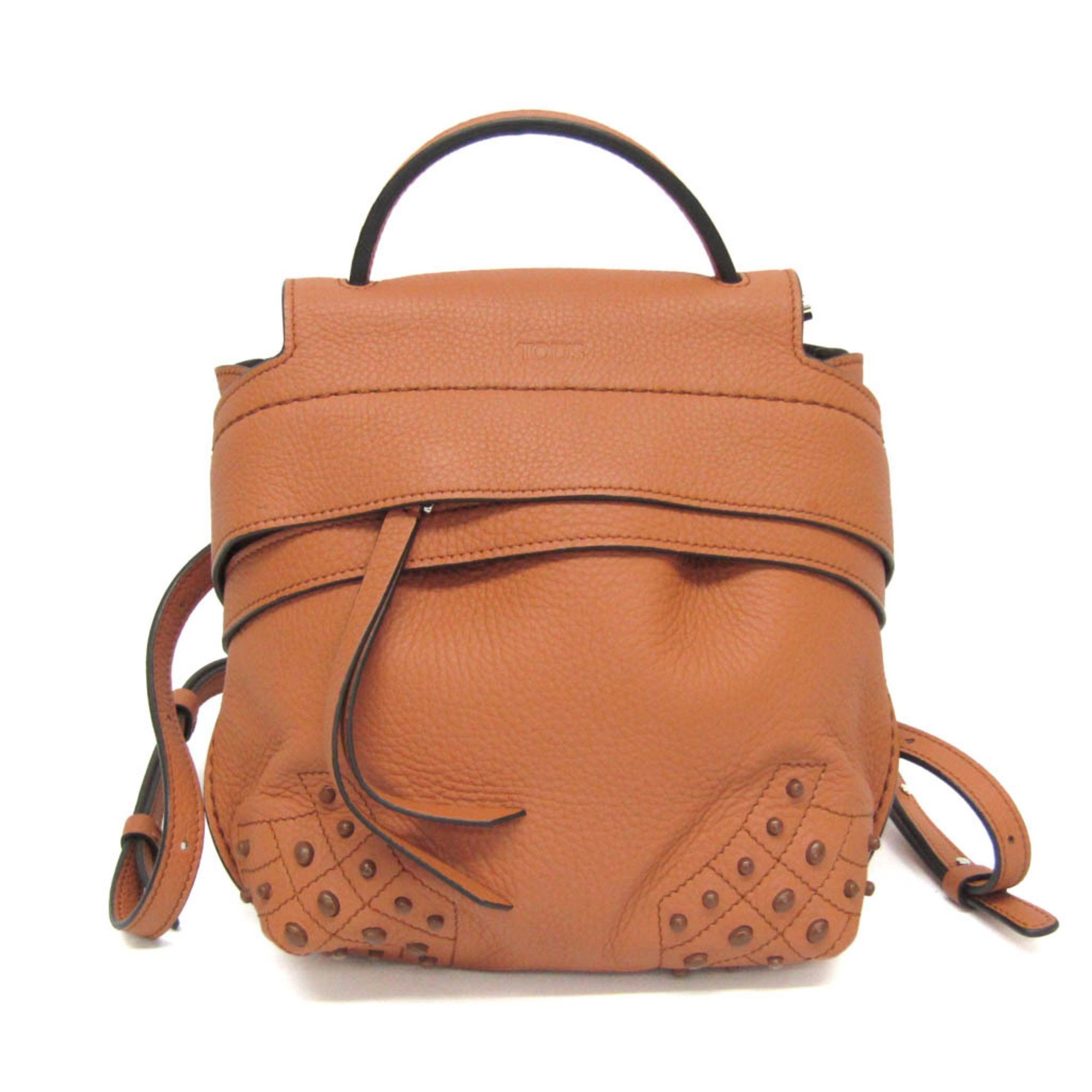 image of Tods Tod's Wave Mini Women's Leather Backpack,handbag Camel