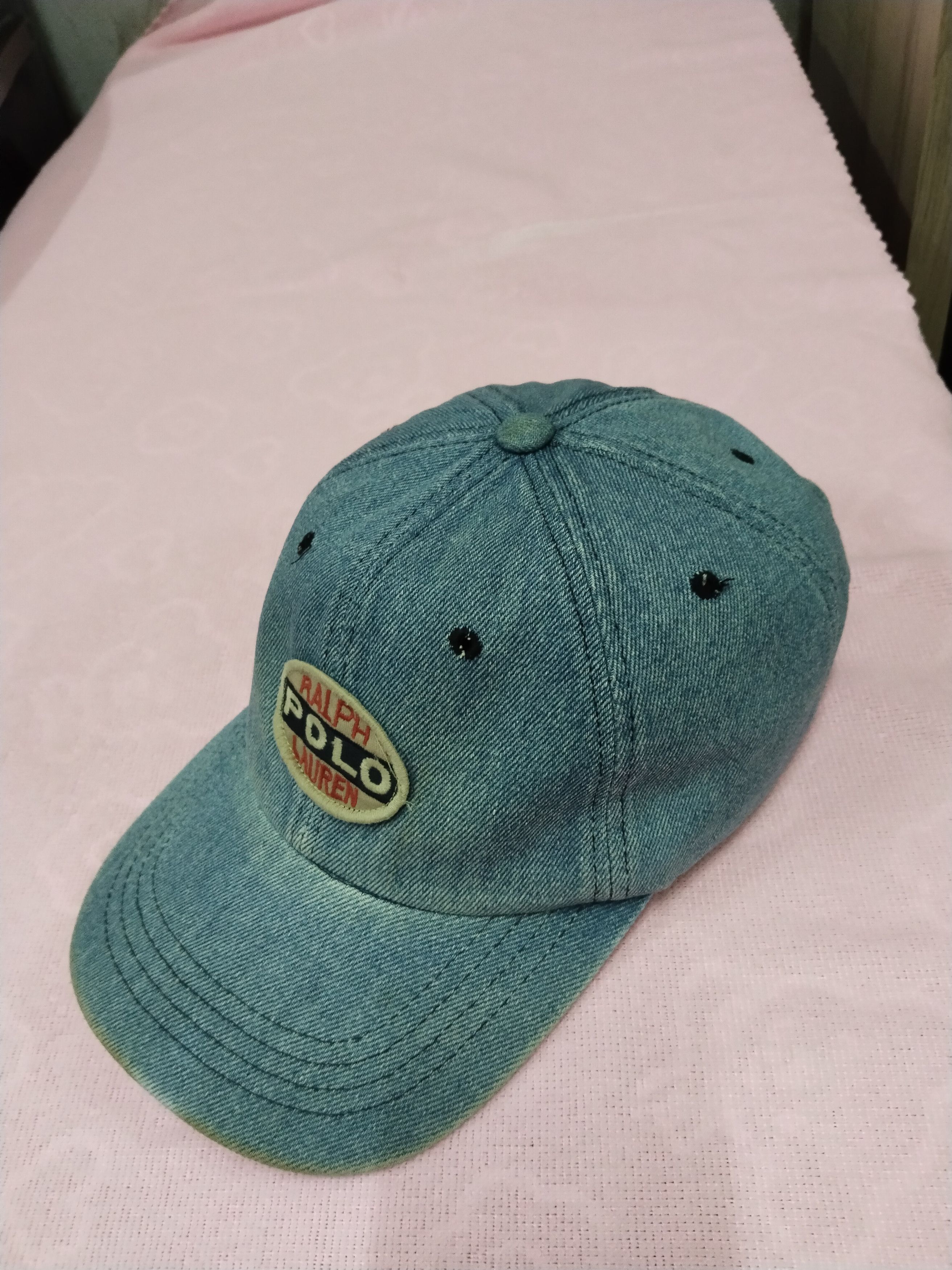 Polo Ralph Lauren VINTAGE 90 s POLO RALPH LAUREN DENIM CAP Size ONE SIZE - 3 Thumbnail