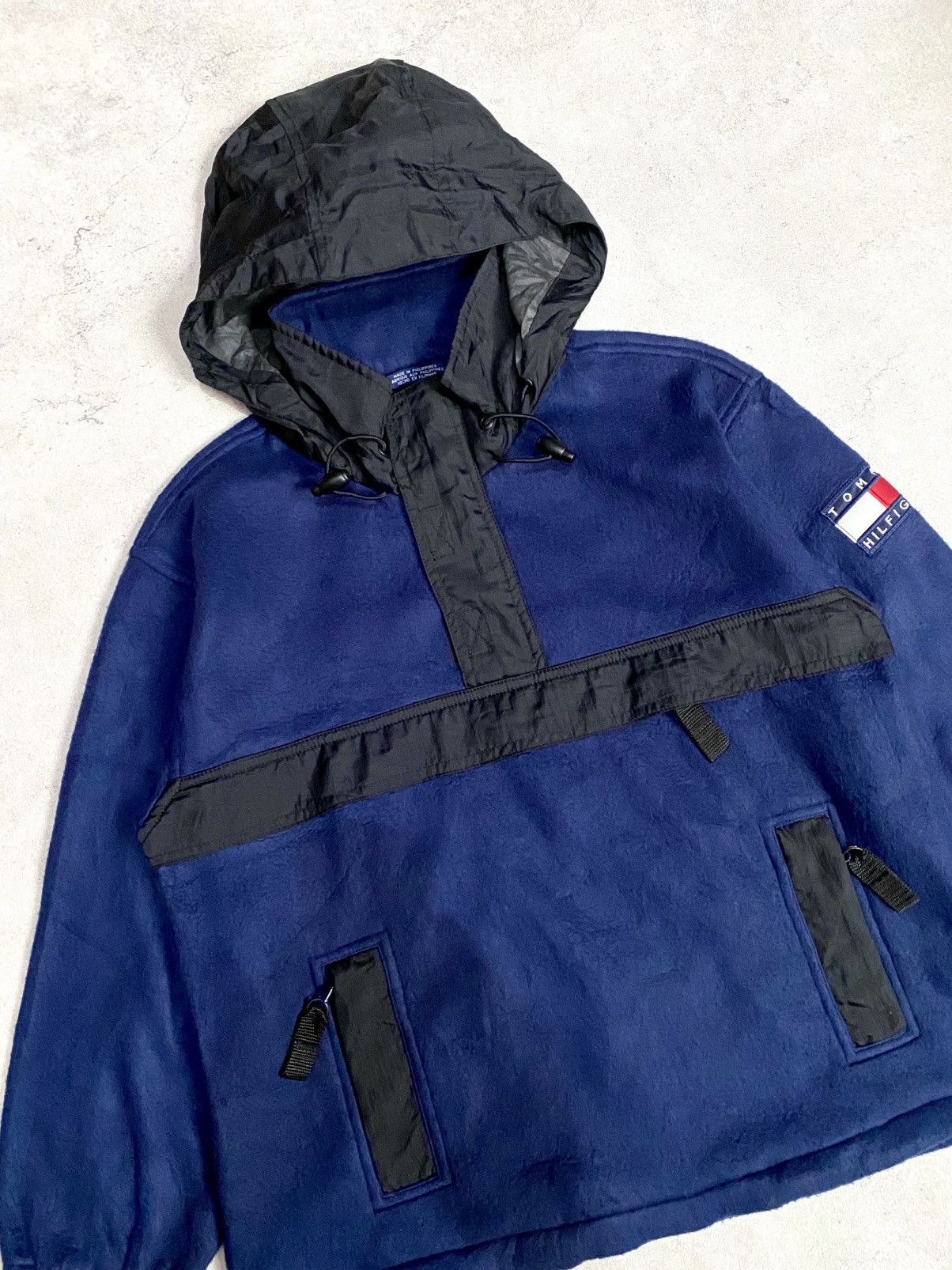 Tommy Hilfiger Vintage 90s Tommy Hilfiger Fleece Anorak Hoodie Jacket Size US M / EU 48-50 / 2 - 5 Thumbnail