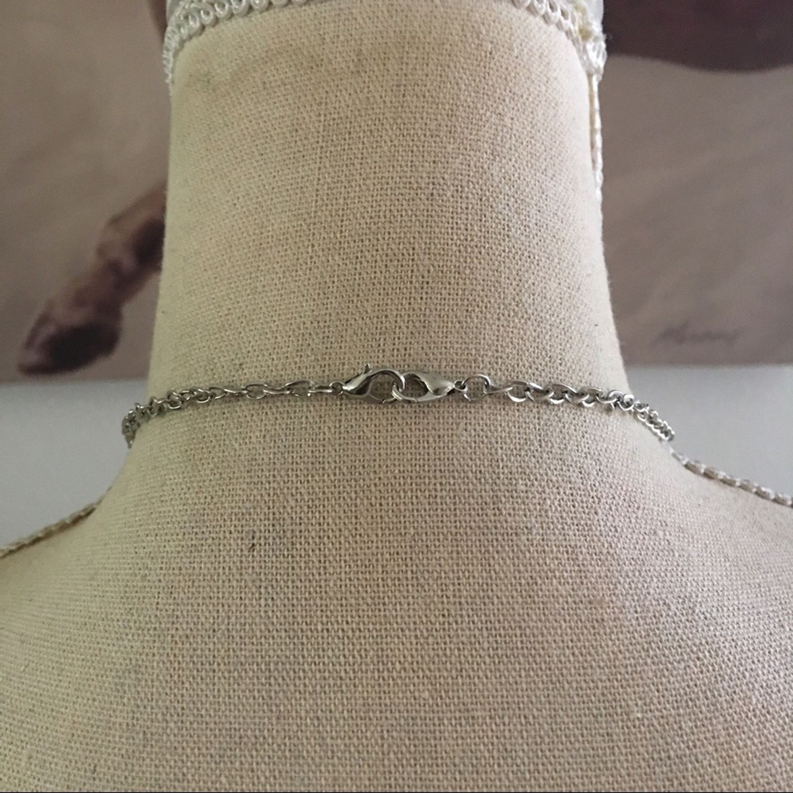 Jewelry Double strand layered faceted silver beaded chain necklace Size ONE SIZE - 4 Thumbnail