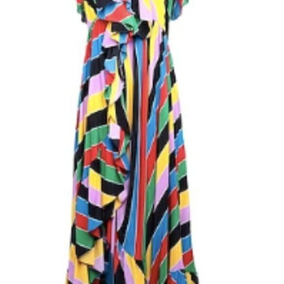 Philosophy di Lorenzo Serafini Long one shoulder dress multi colored Size M / US 6-8 / IT 42-44 - 5 Thumbnail