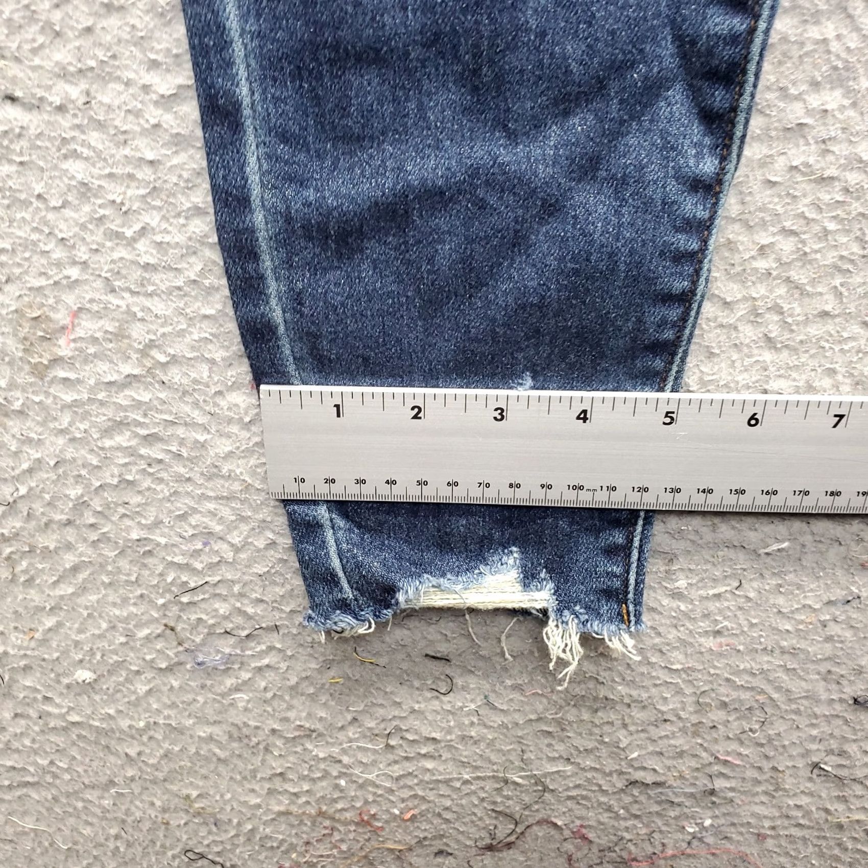 Vintage Eunina Womens Jeans 1 Blue Denim Distress Bella Super High Rise Skinny Leg Size 25" / US 0 / IT 36 - 5 Thumbnail