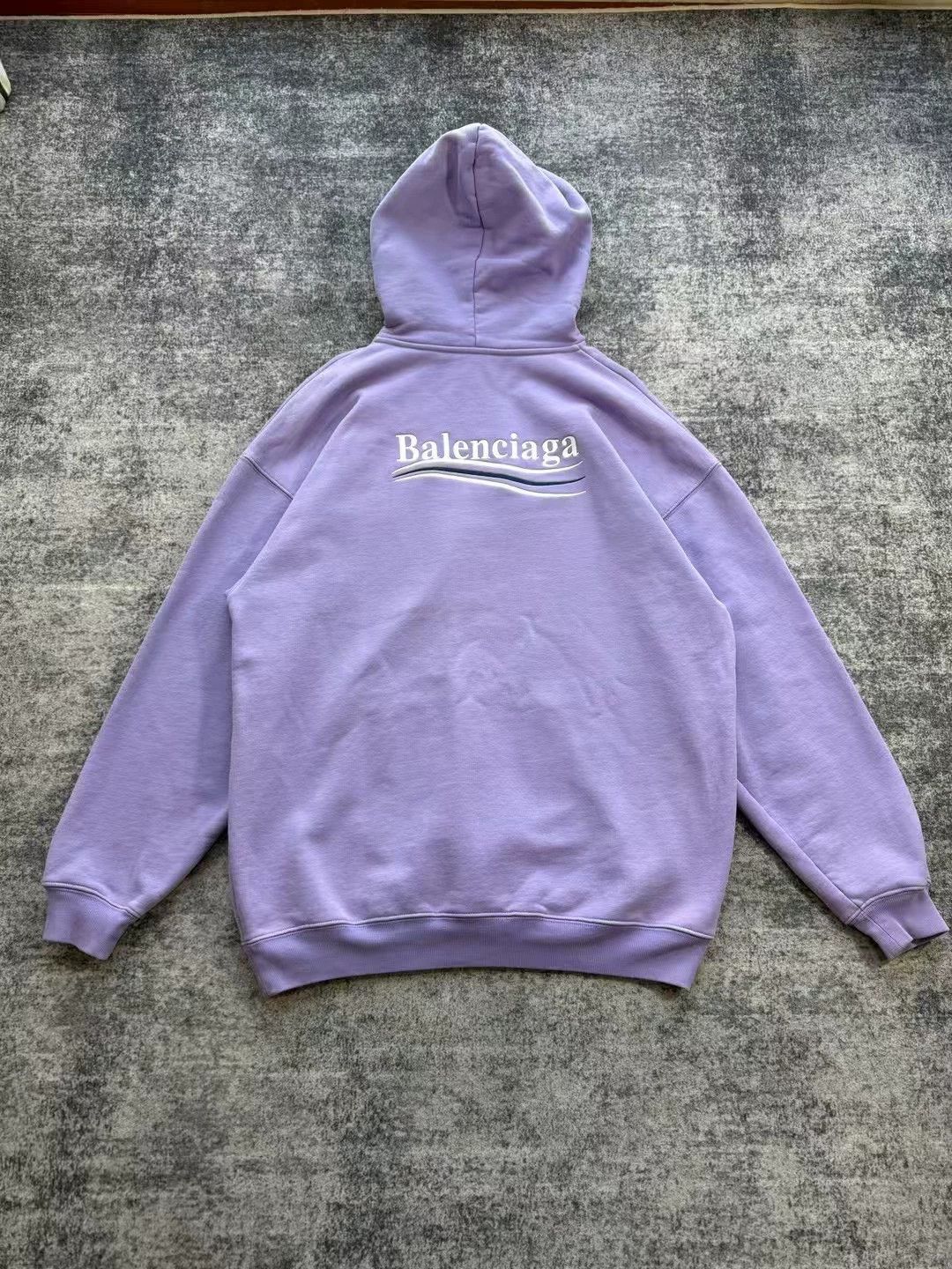 Balenciaga Taro Purple Cola Embroidery Hoodie
