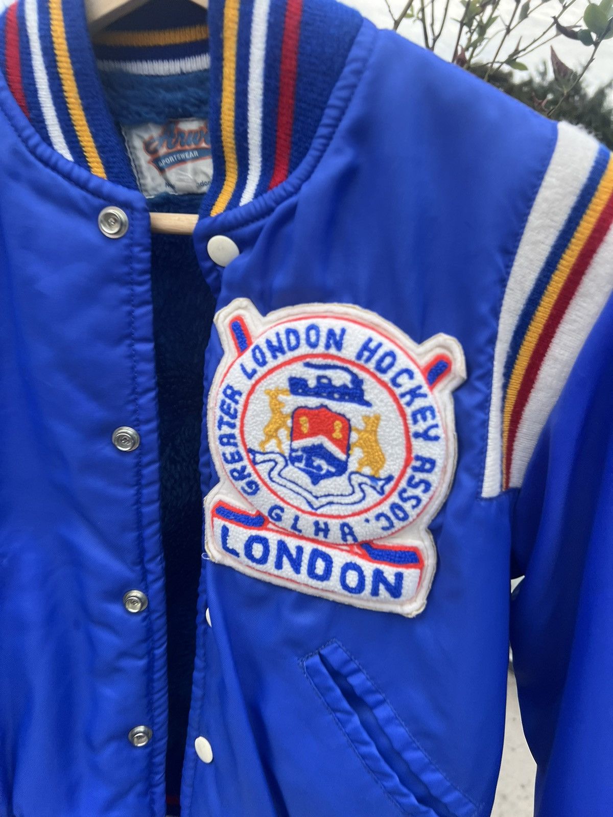Vintage Vintage 70s Jets Kids Bomber Jacket Deep Pile Lined Size US XXS / EU 40 - 4 Thumbnail