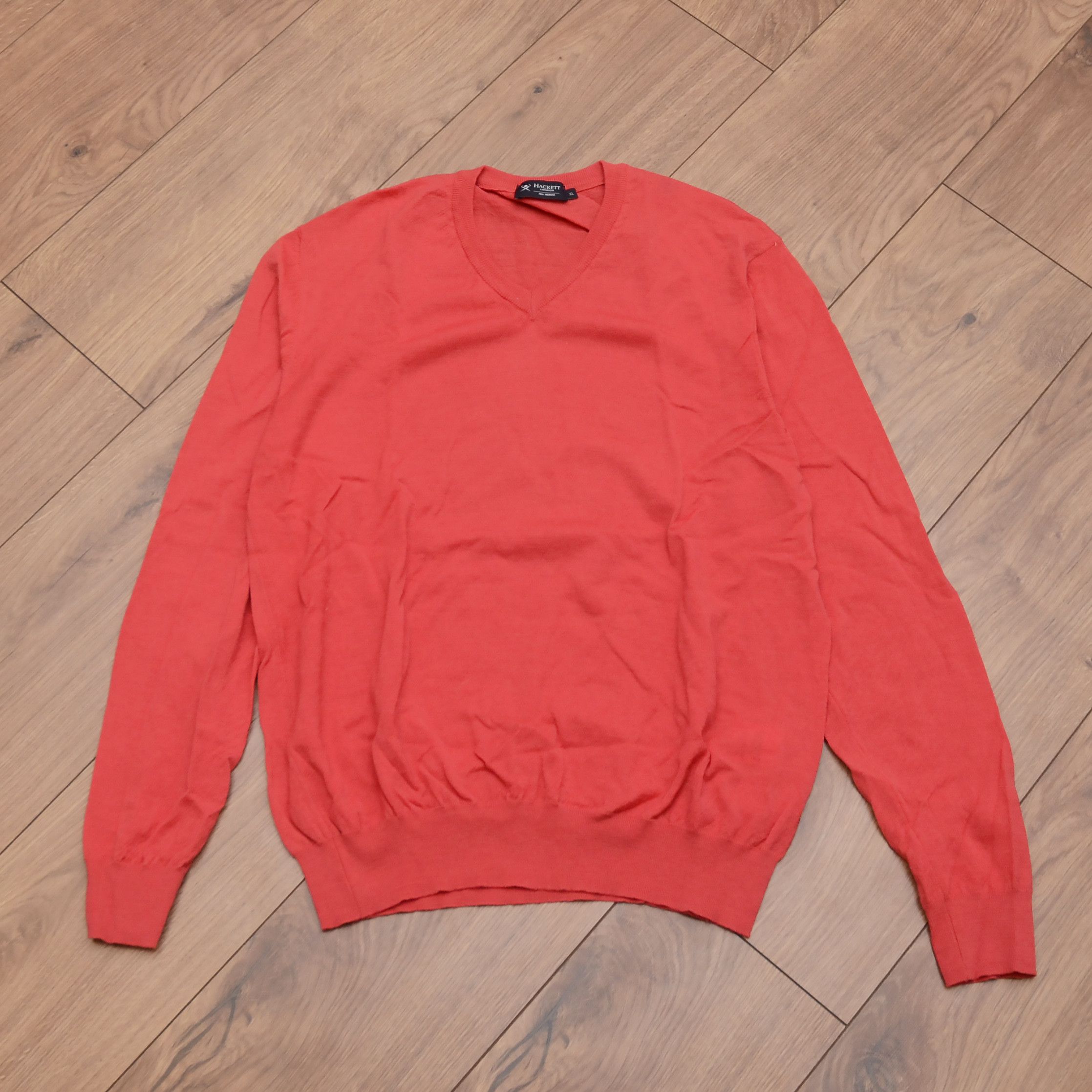 Hackett Hackett London 100% Merino Wool Crew V-Neck Jumper Size US L / EU 52-54 / 3 - 5 Thumbnail