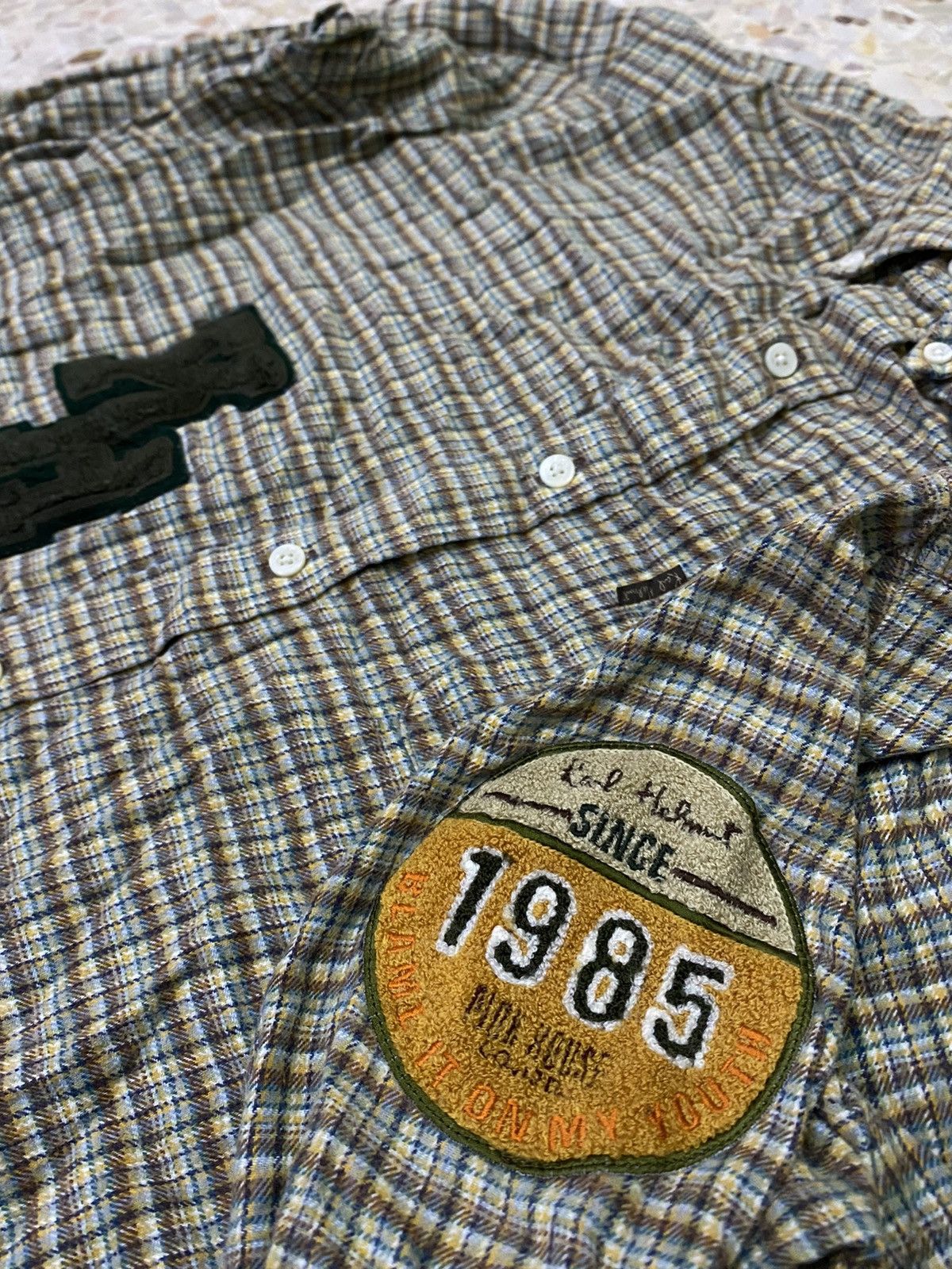 Karl Helmut 💥Vtg Karl Helmut Flannel Button Shirt Size US L / EU 52-54 / 3 - 4 Thumbnail