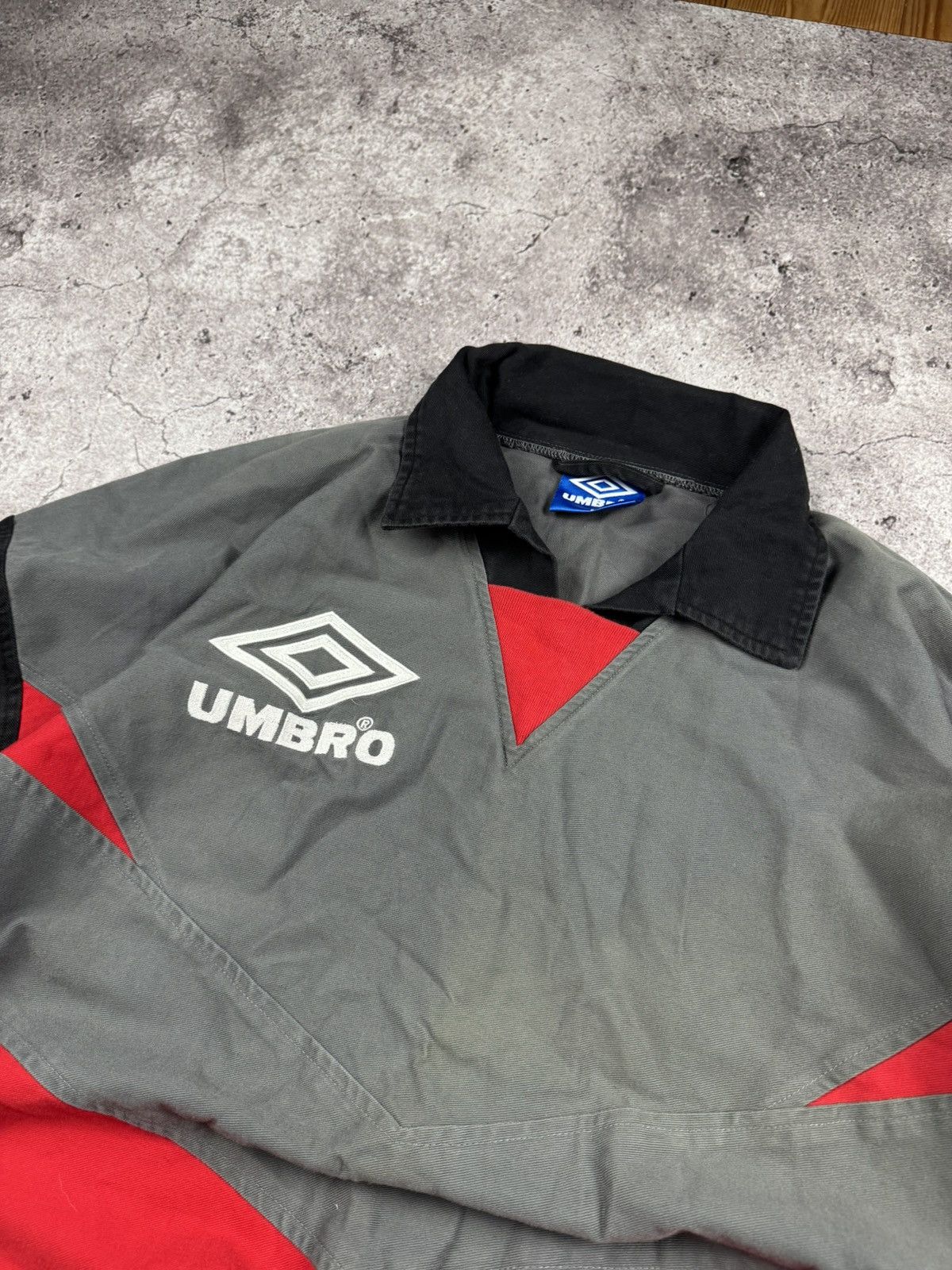 Umbro Vintage 90s UMBRO Drill Top Pro Training Sweatshirt Boxy Fit Size US XL / EU 56 / 4 - 8 Thumbnail