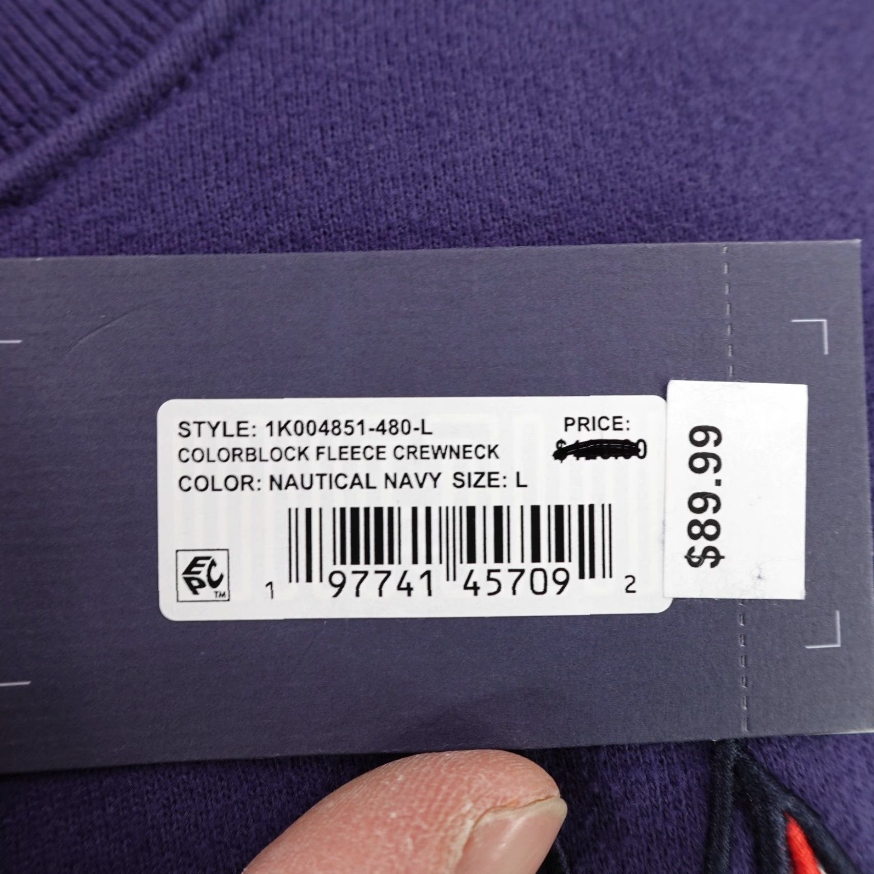 Vineyard Vines Vineyard Vines Sweater Mens Large Nautical Navy Colorblock Fleece Crewneck NEW Size US L / EU 52-54 / 3 - 6 Thumbnail
