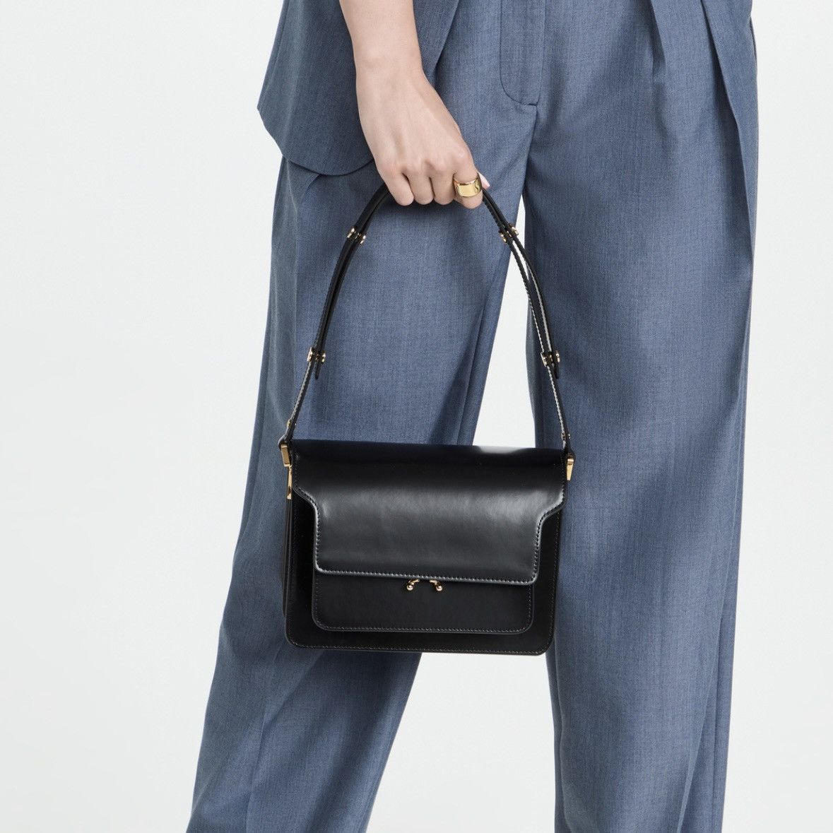 Marni Marni Truck Should Bag - Black Smooth Leather Size ONE SIZE - 2 Thumbnail
