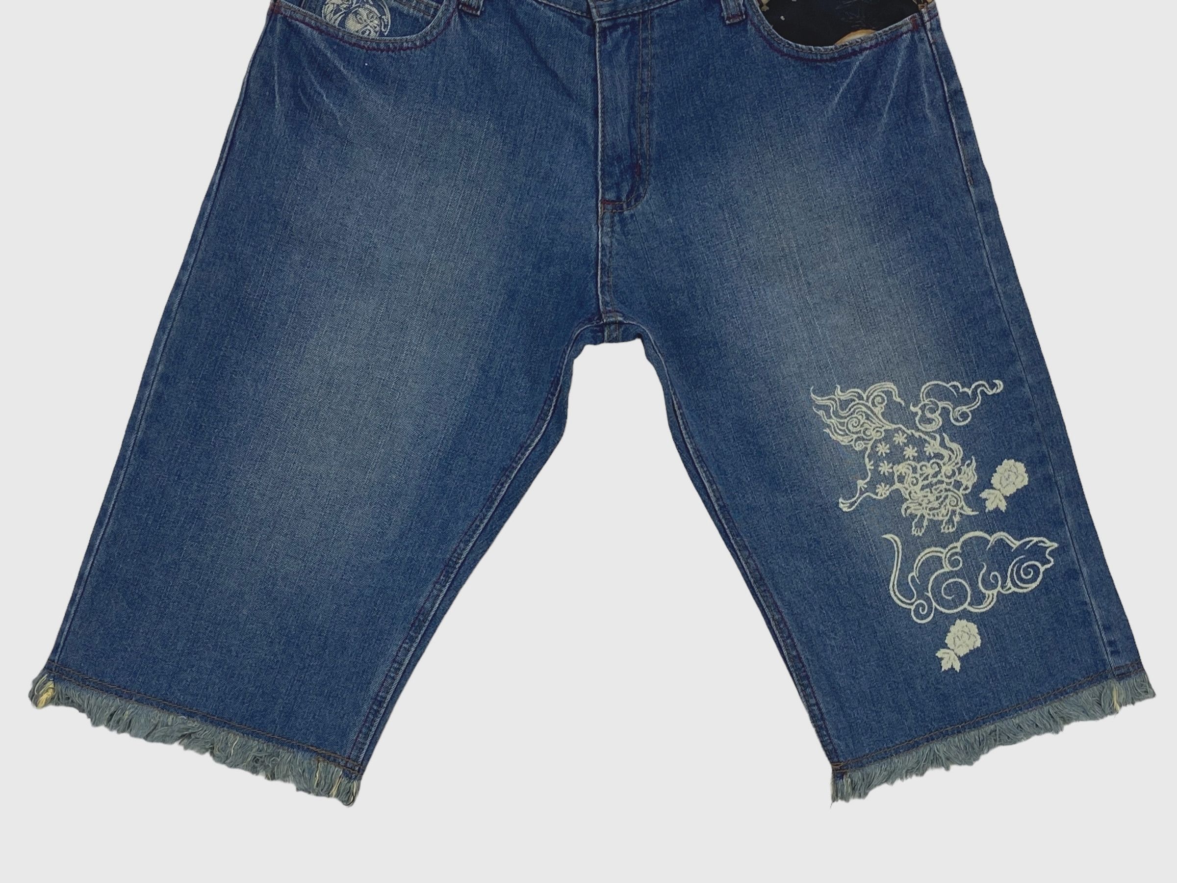 Japanese Brand Piko Short Denim Koi Sukajan Jeans Size US 32 / EU 48 - 4 Thumbnail