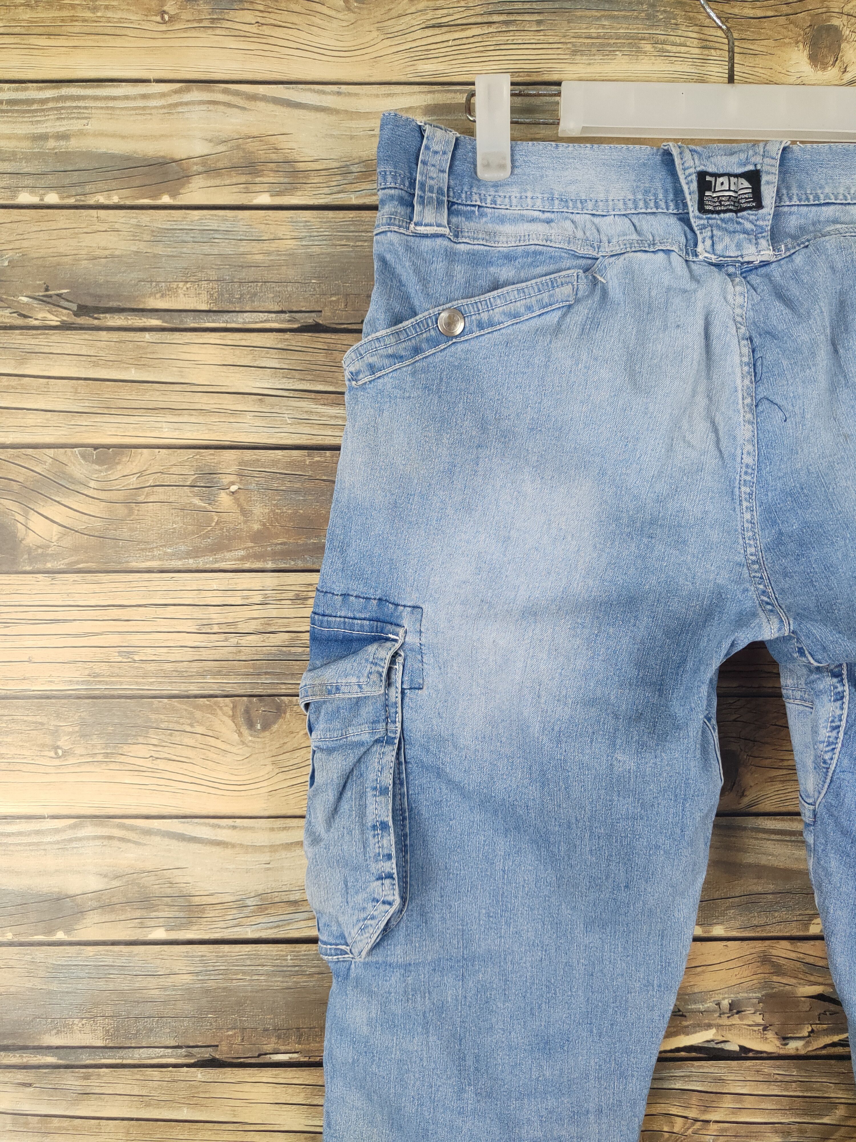 Japanese Brand Toraichi Blue Distressed Ripped Jogger Jeans #W1998 Size US 32 / EU 48 - 10 Thumbnail