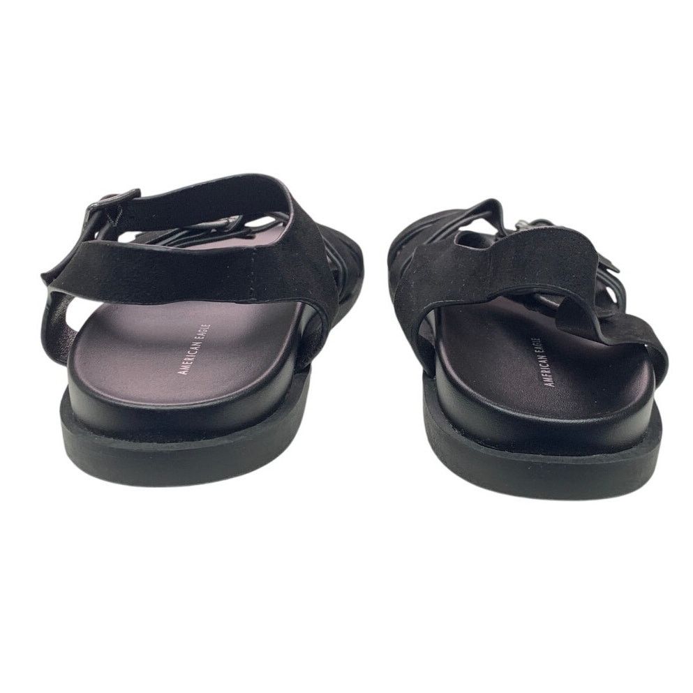 American Eagle Outfitters New American Eagle Womens Size 8 Black Faux Leather Sandals Size US 8 / IT 38 - 5 Thumbnail