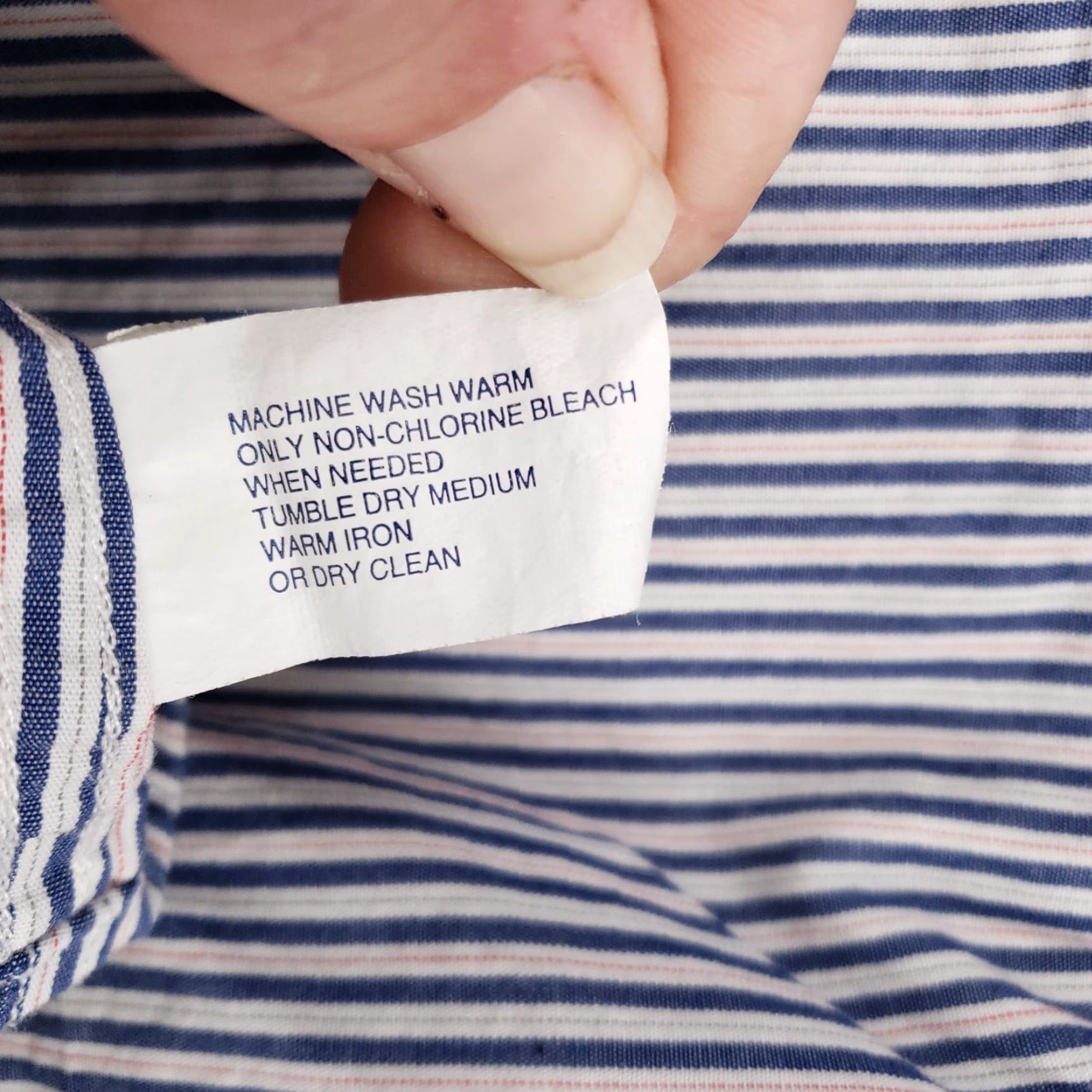 Gap Gap Shirt Mens L Large Button-Up Blue Striped Pocket Long Sleeve Business Casual Size US L / EU 52-54 / 3 - 4 Thumbnail