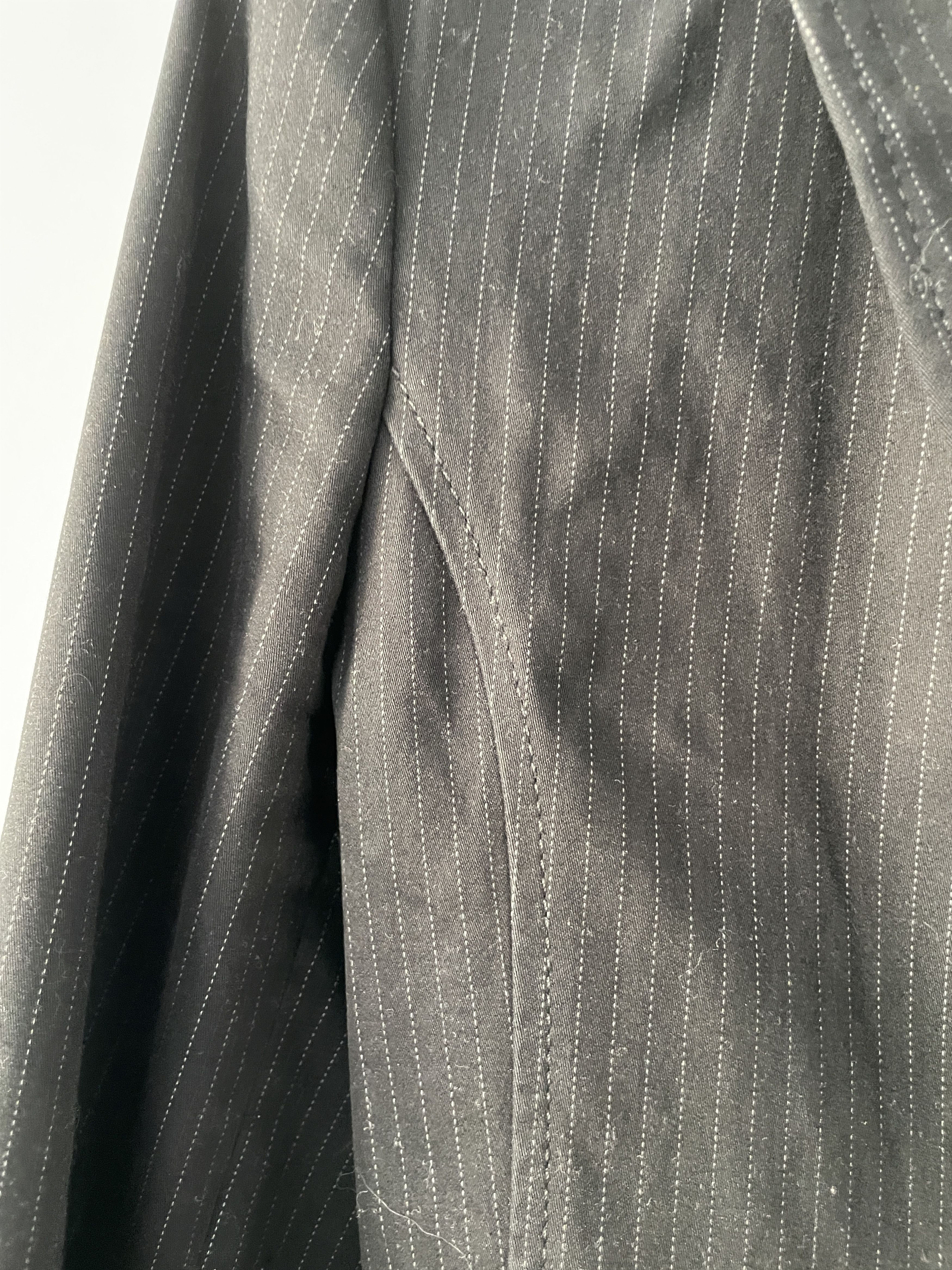 Jean Paul Gaultier Jean Paul Gaultier Black Pinstripe Tailored Blazer - 1990s Size S / US 4 / IT 40 - 7 Thumbnail
