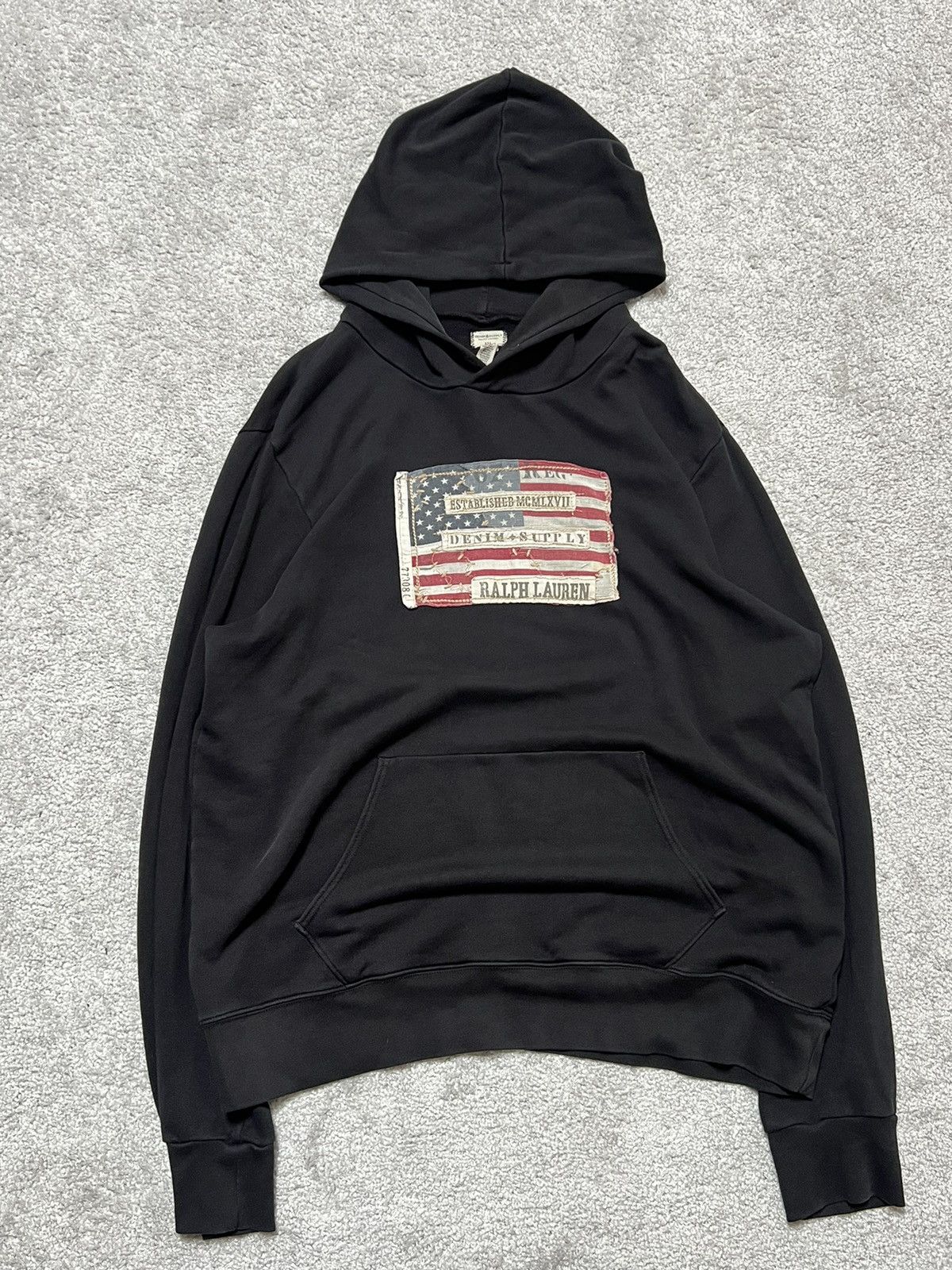 Denim & Supply Ralph Lauren Ralph Lauren Denim & Supply Flag Baggy Fit Hoodie Size US XXL / EU 58 / 5 - 4 Thumbnail